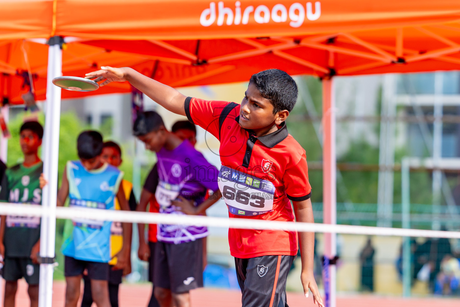 Day 4 of MWSC Interschool Athletics Championships 2024 held in Hulhumale Running Track, Hulhumale, Maldives on Tuesday, 12th November 2024. Photos by: Nausham Waheed / Images.mv