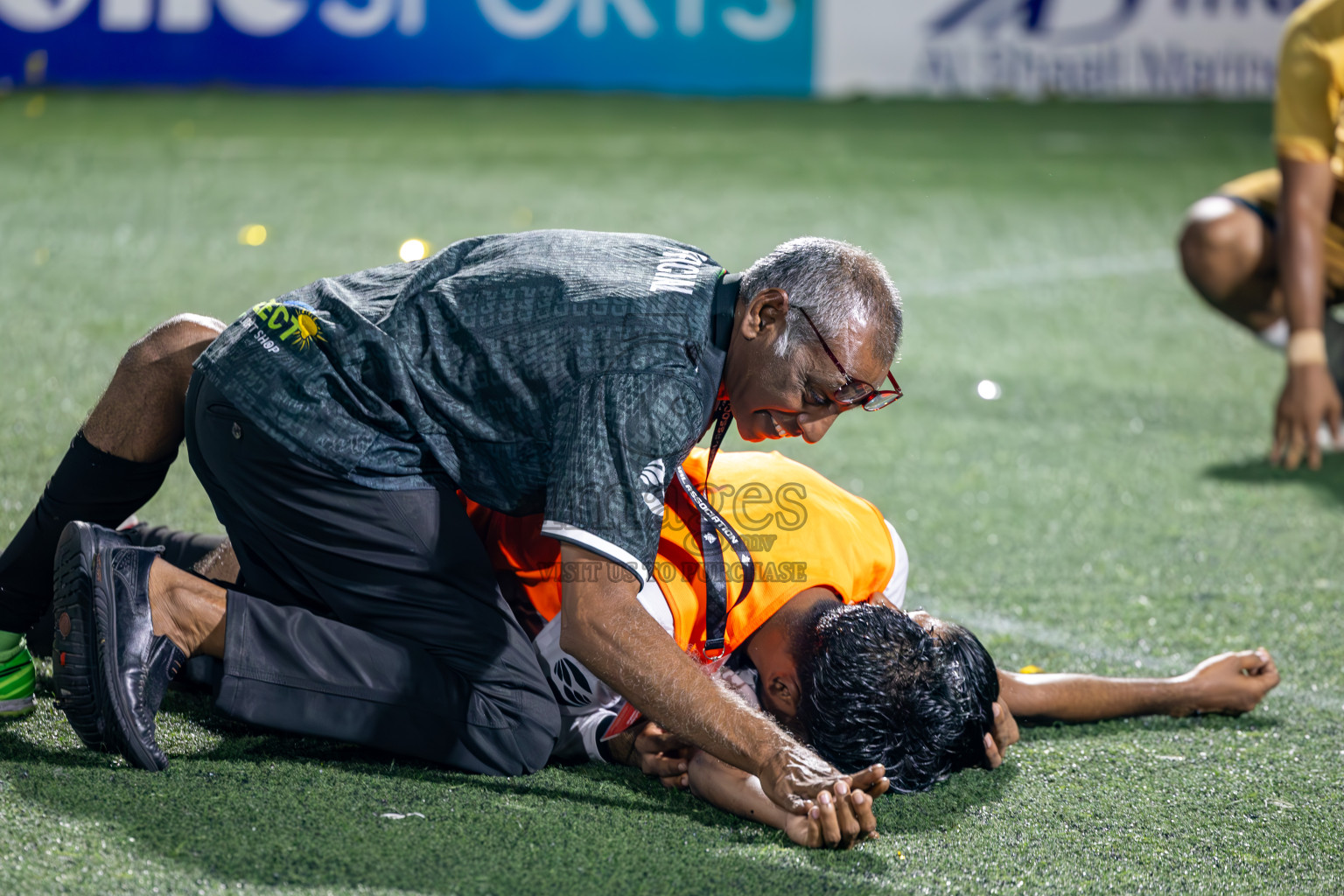 N Holhudhoo vs N Miladhoo in Noonu Atoll Final in Day 24 of Golden Futsal Challenge 2025 was held on Tuesday , 28th January 2025, in Hulhumale', Maldives. Photos: Ismail Thoriq / images.mv