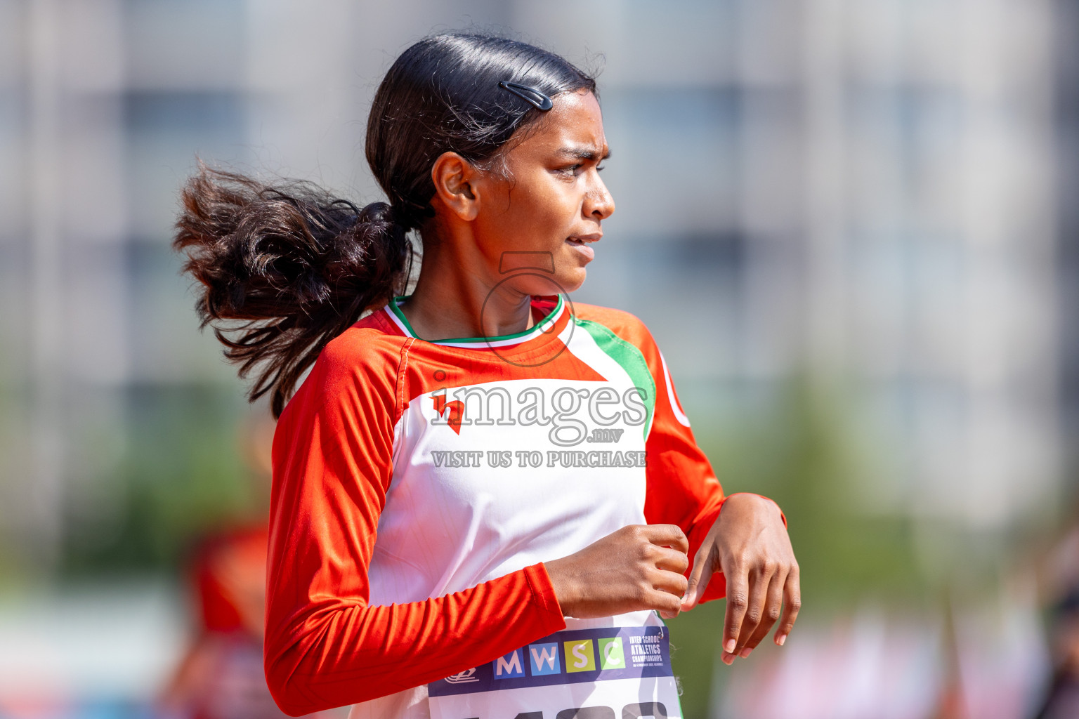 Day 4 of MWSC Interschool Athletics Championships 2024 held in Hulhumale Running Track, Hulhumale, Maldives on Tuesday, 12th November 2024. Photos by: Raaif Yoosuf / Images.mv