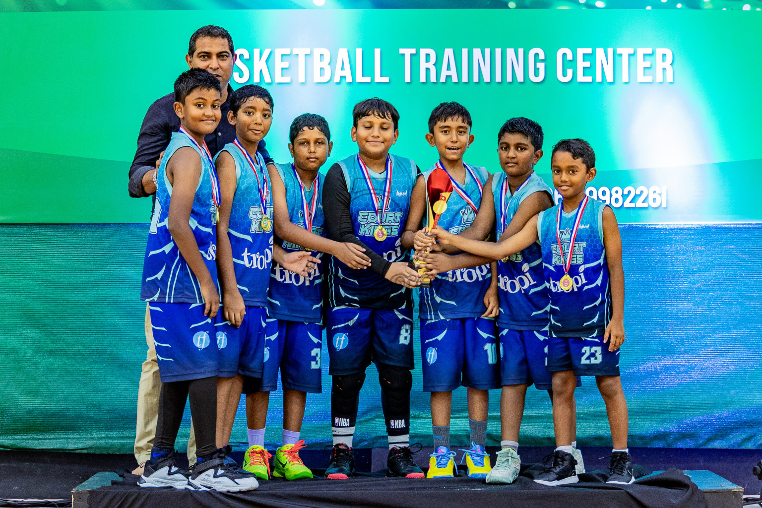 Day 3 of Milo 5 x 5 Junior Challenge 2025 - Basketball tournament held in Basketball Training Center, Male', Maldives on Saturday, 11th October 2025. Photos by: Nausham Waheed, Areef Adam / Images.mv