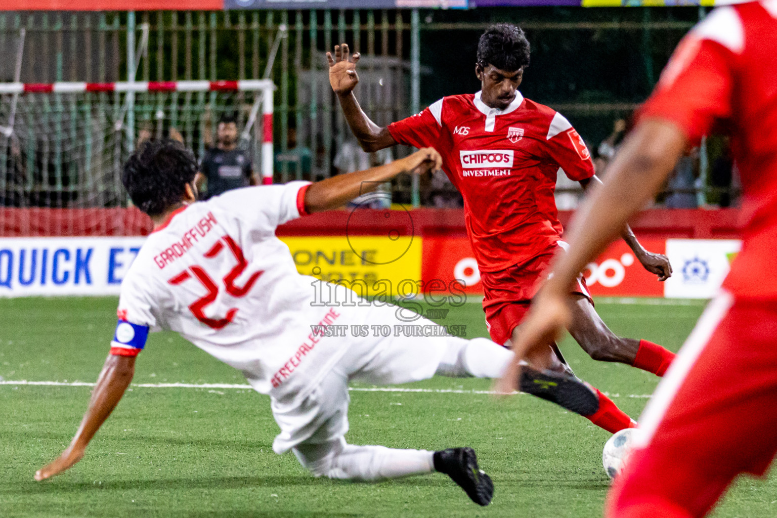 Th. Vilufushi  VS  Th. Gaadhiffushi in Day 20 of Golden Futsal Challenge 2024 was held on Saturday , 3rd February 2024 in Hulhumale', Maldives Photos: Nausham Waheed / images.mv