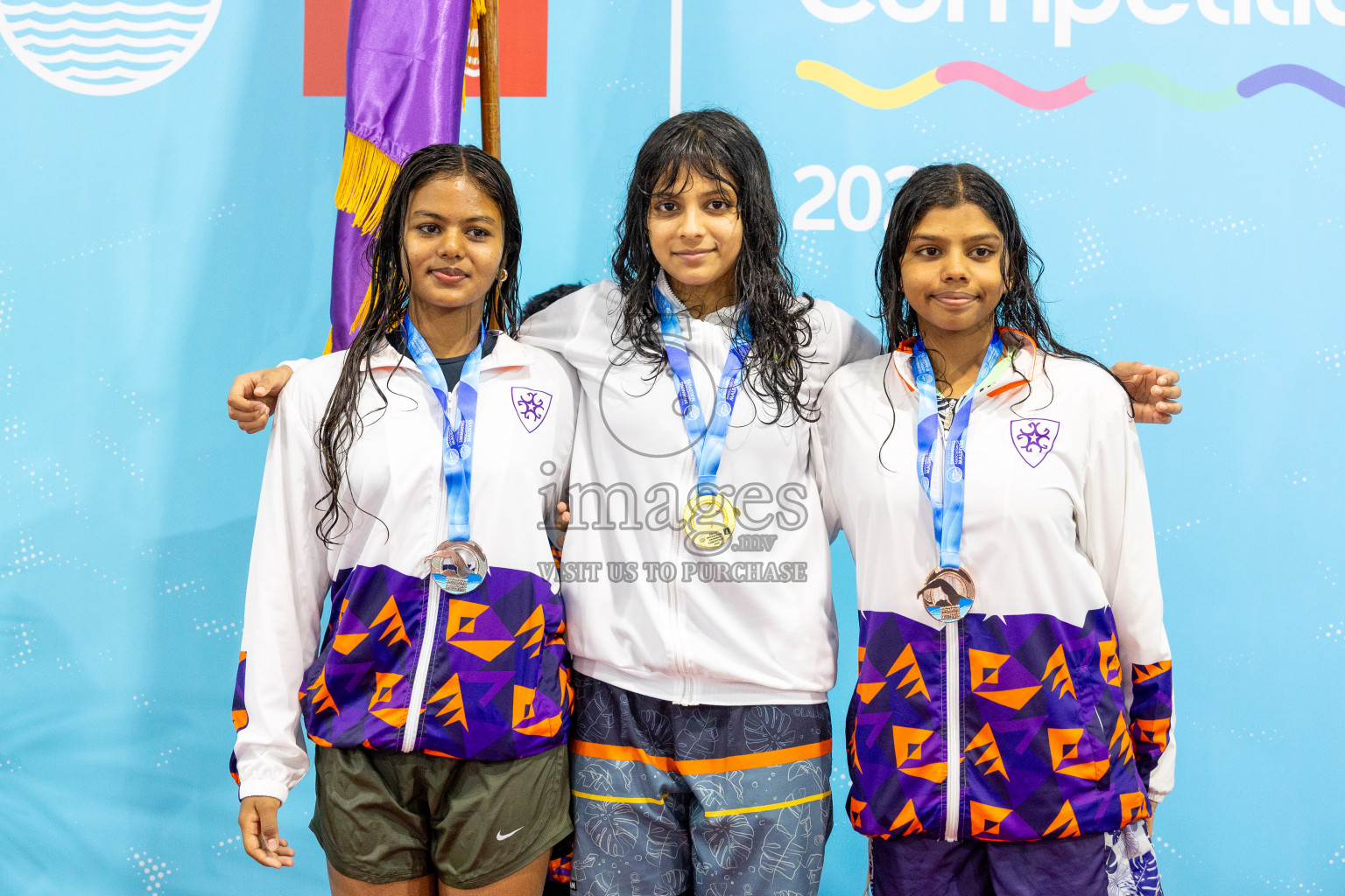 Day 4 of BML 21st Interschool Swimming Competition 2025 was held in Hulhumale' Swimming Pool, Hulhumale', Maldives on Tuesday, 14th October 2025. Photos: Mohamed Mahfooz Moosa / images.mv