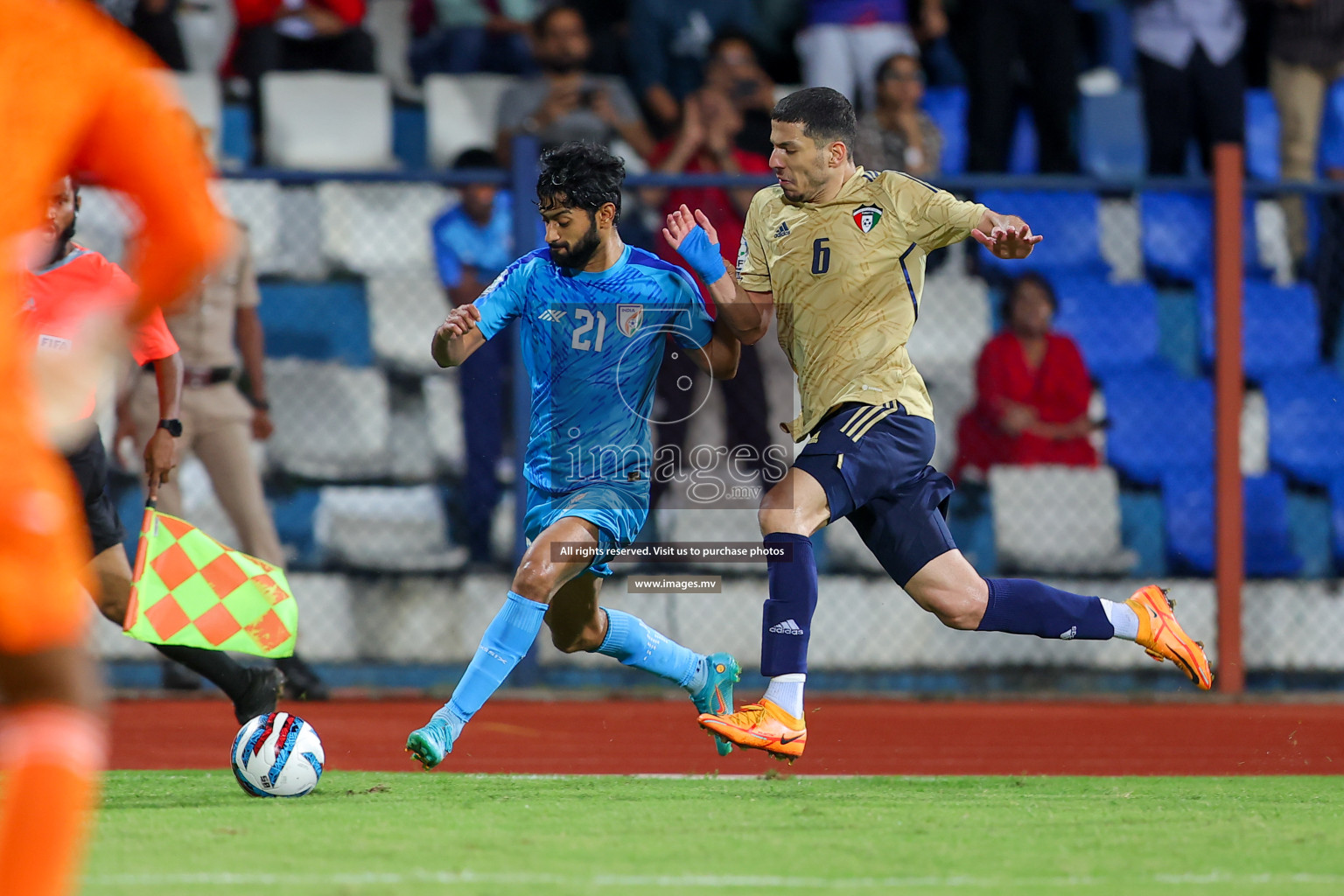 India vs Kuwait in SAFF Championship 2023 held in Sree Kanteerava Stadium, Bengaluru, India, on Tuesday, 27th June 2023. Photos: Nausham Waheed, Hassan Simah / images.mv