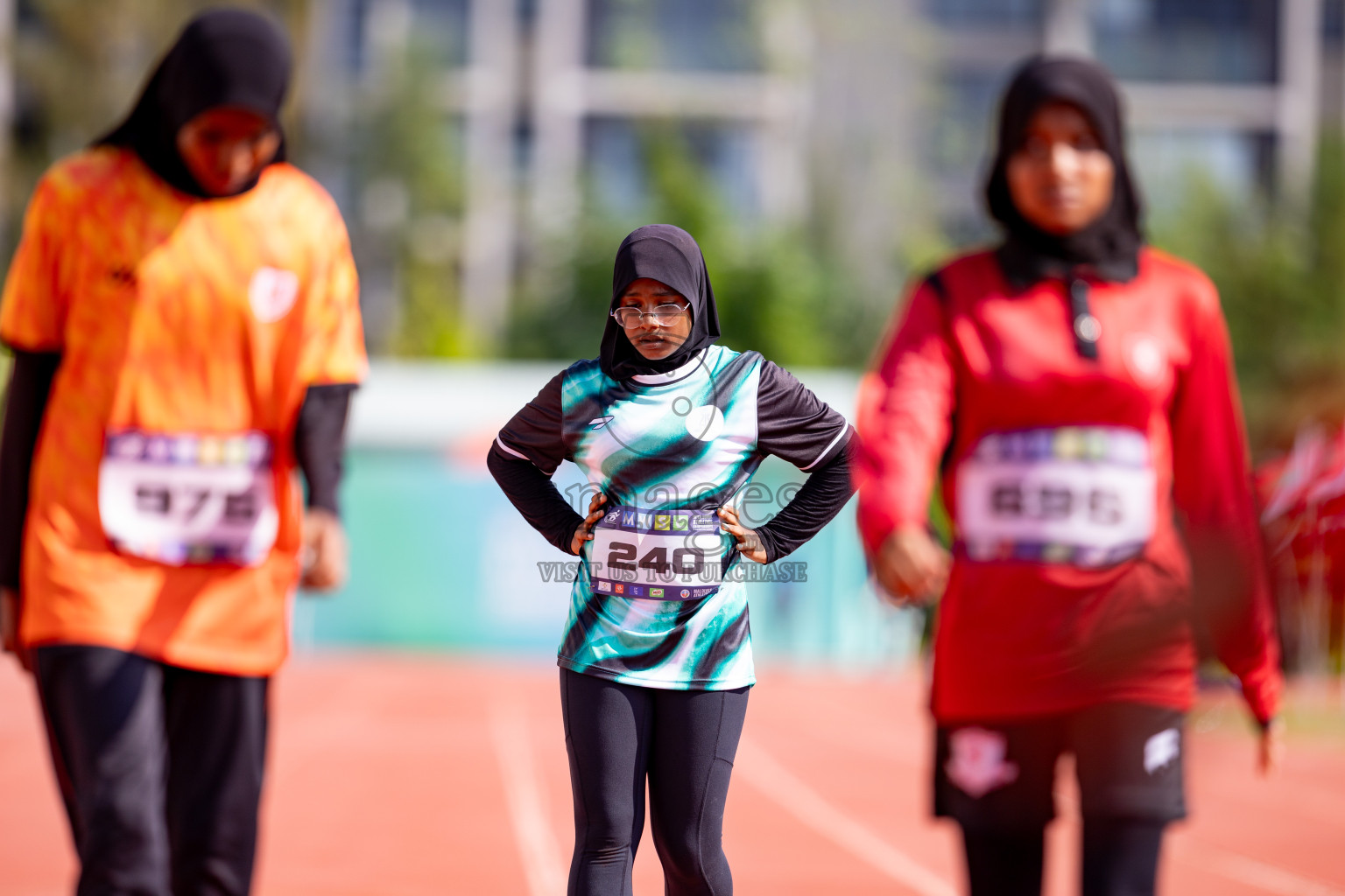 Day 3 of MWSC Interschool Athletics Championships 2024 held in Hulhumale Running Track, Hulhumale, Maldives on Monday, 11th November 2024. 
Photos by: Hassan Simah / Images.mv