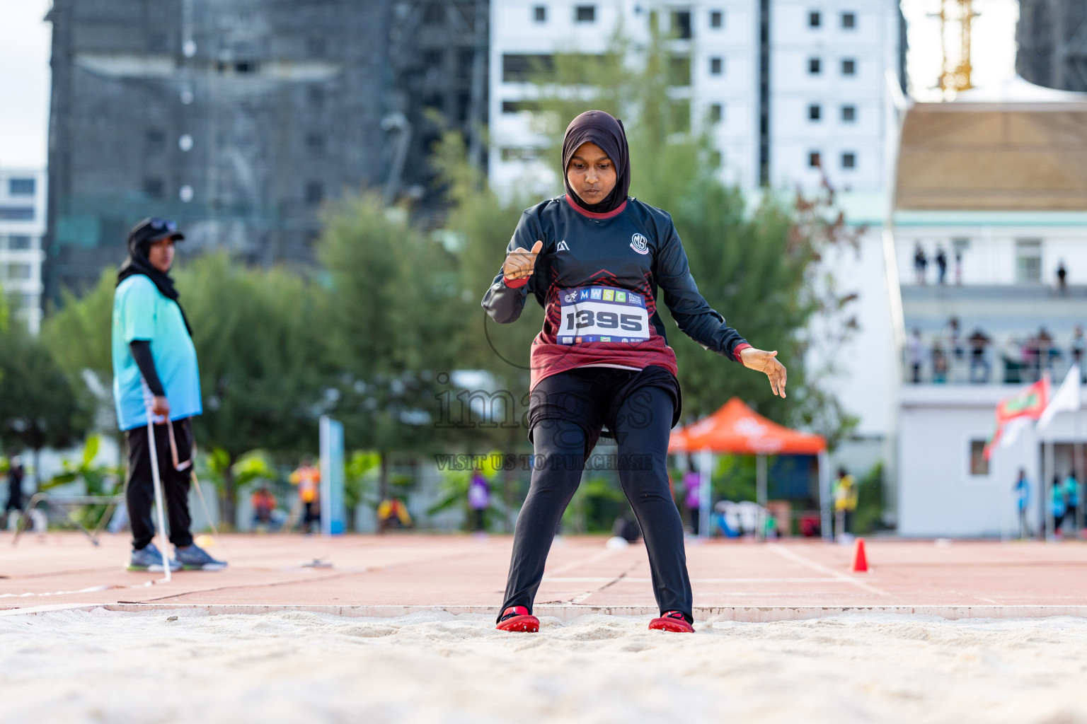 Day 2 of MWSC Interschool Athletics Championships 2024 held in Hulhumale Running Track, Hulhumale, Maldives on Sunday, 10th November 2024. 
Photos by: Hassan Simah / Images.mv