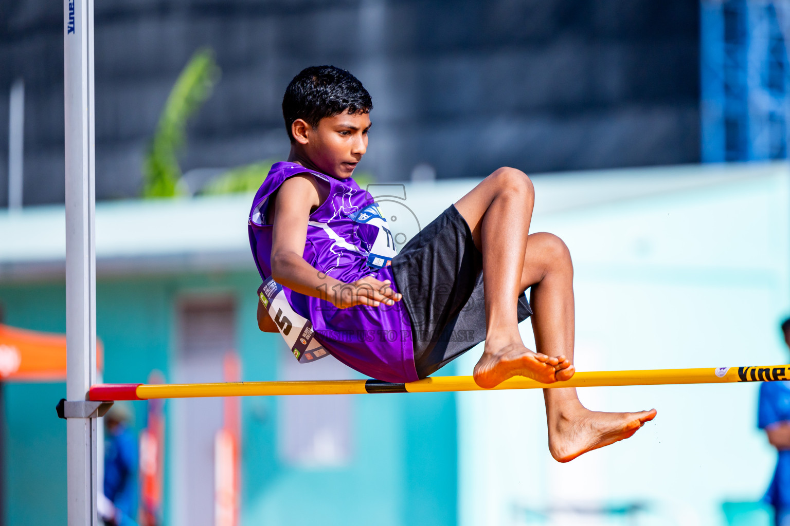 Day 3 of MWSC Interschool Athletics Championships 2024 held in Hulhumale Running Track, Hulhumale, Maldives on Monday, 11th November 2024. Photos by:  Nausham Waheed / Images.mv