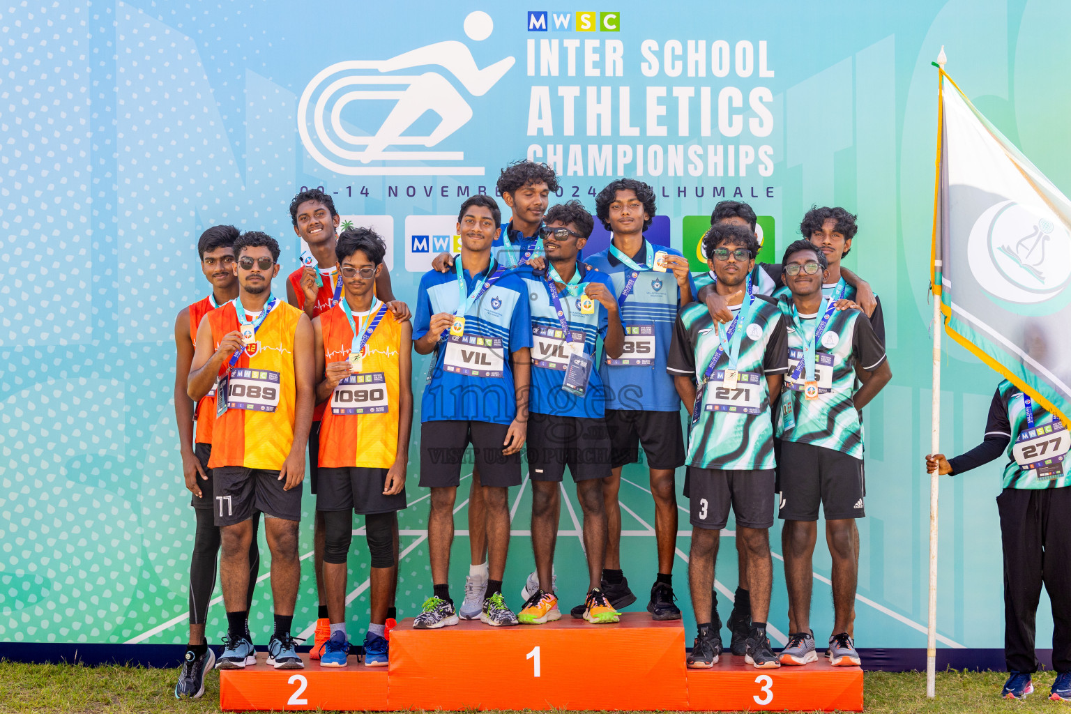 Day 6 of MWSC Interschool Athletics Championships 2024 held in Hulhumale Running Track, Hulhumale, Maldives on Thursday, 14th November 2024. Photos by: Ismail Thoriq / Images.mv