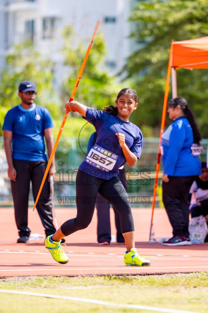 Day 4 of MWSC Interschool Athletics Championships 2024 held in Hulhumale Running Track, Hulhumale, Maldives on Tuesday, 12th November 2024. Photos by: Nausham Waheed / Images.mv