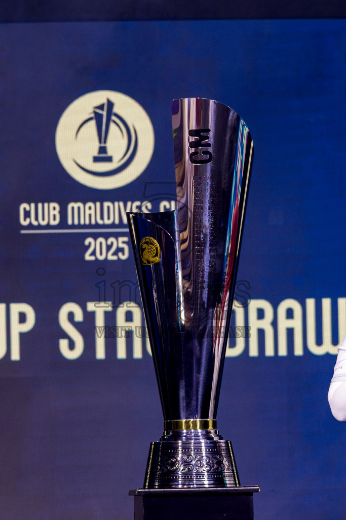 Draw for Club Maldives Cup 2025 was held on Friday, 12th September 2025 at PSM Studio. 
Photos: Ismail Thoriq/images.mv