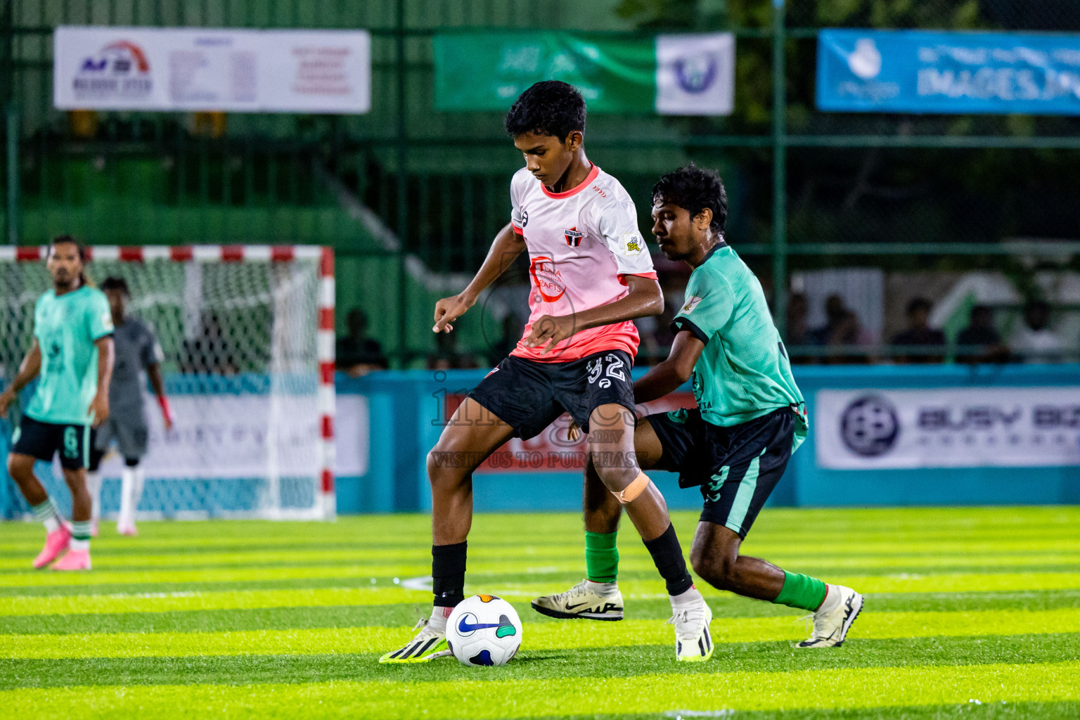 Raiymandhoo FC vs Naalaafushi YC in Day 2 of Laamehi Dhiggaru Ekuveri Futsal Challenge 2024 was held on Saturday, 27th July 2024, at Dhiggaru Futsal Ground, Dhiggaru, Maldives Photos: Nausham Waheed / images.mv