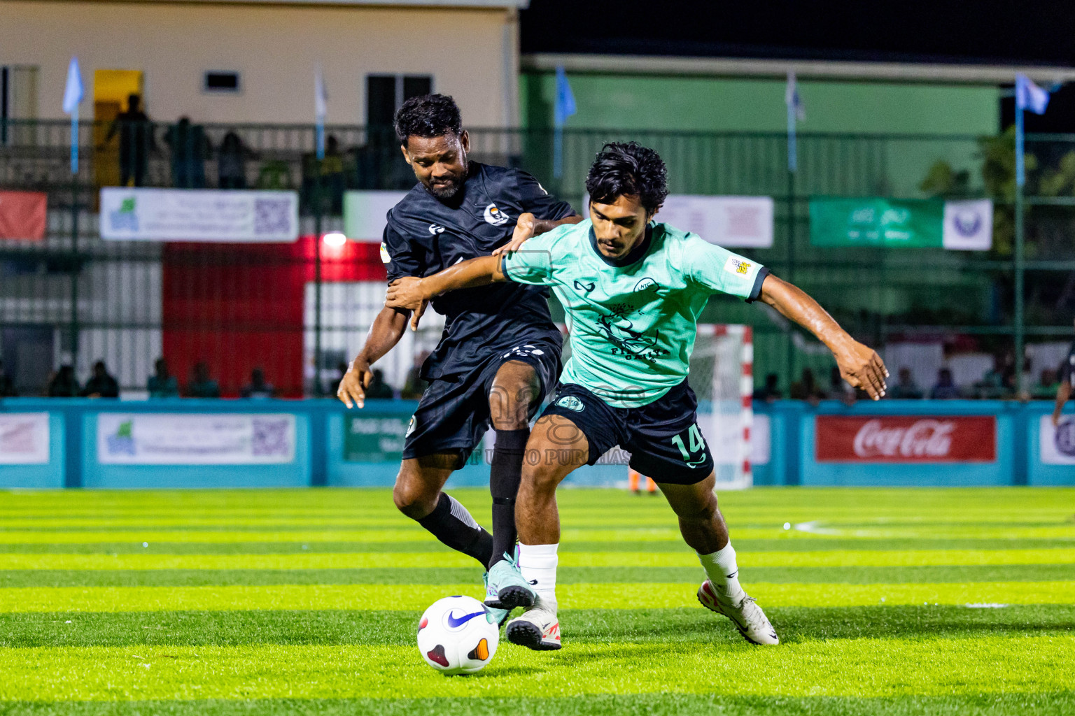 Much Black vs Naalaafushi YC in Day 1 of Laamehi Dhiggaru Ekuveri Futsal Challenge 2024 was held on Friday, 26th July 2024, at Dhiggaru Futsal Ground, Dhiggaru, Maldives Photos: Nausham Waheed / images.mv