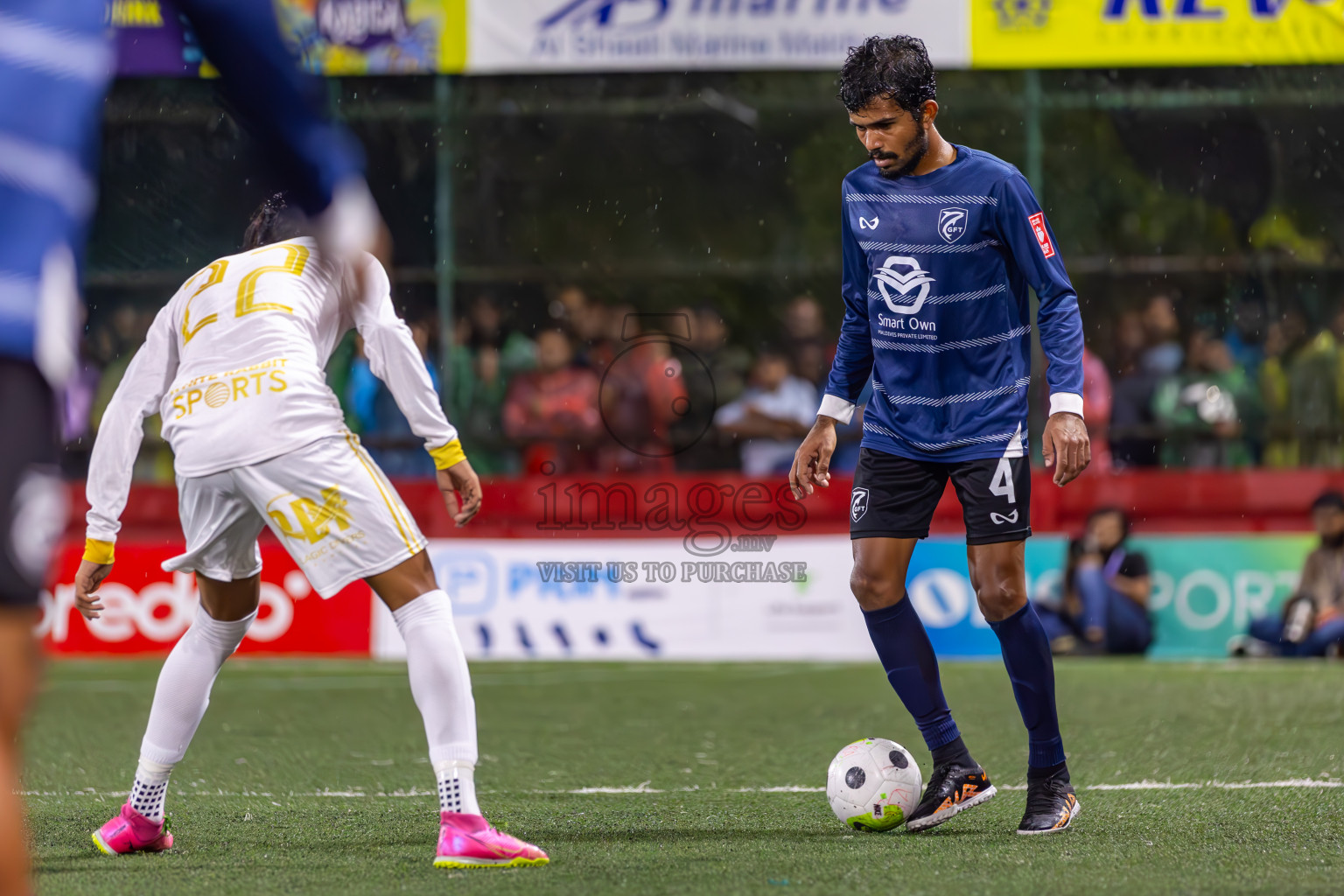 K Gaafaru vs Dhandimgu in Round of 16 on Day 40 of Golden Futsal Challenge 2024 which was held on Tuesday, 27th February 2024, in Hulhumale', Maldives Photos: Ismail Thoriq / images.mv