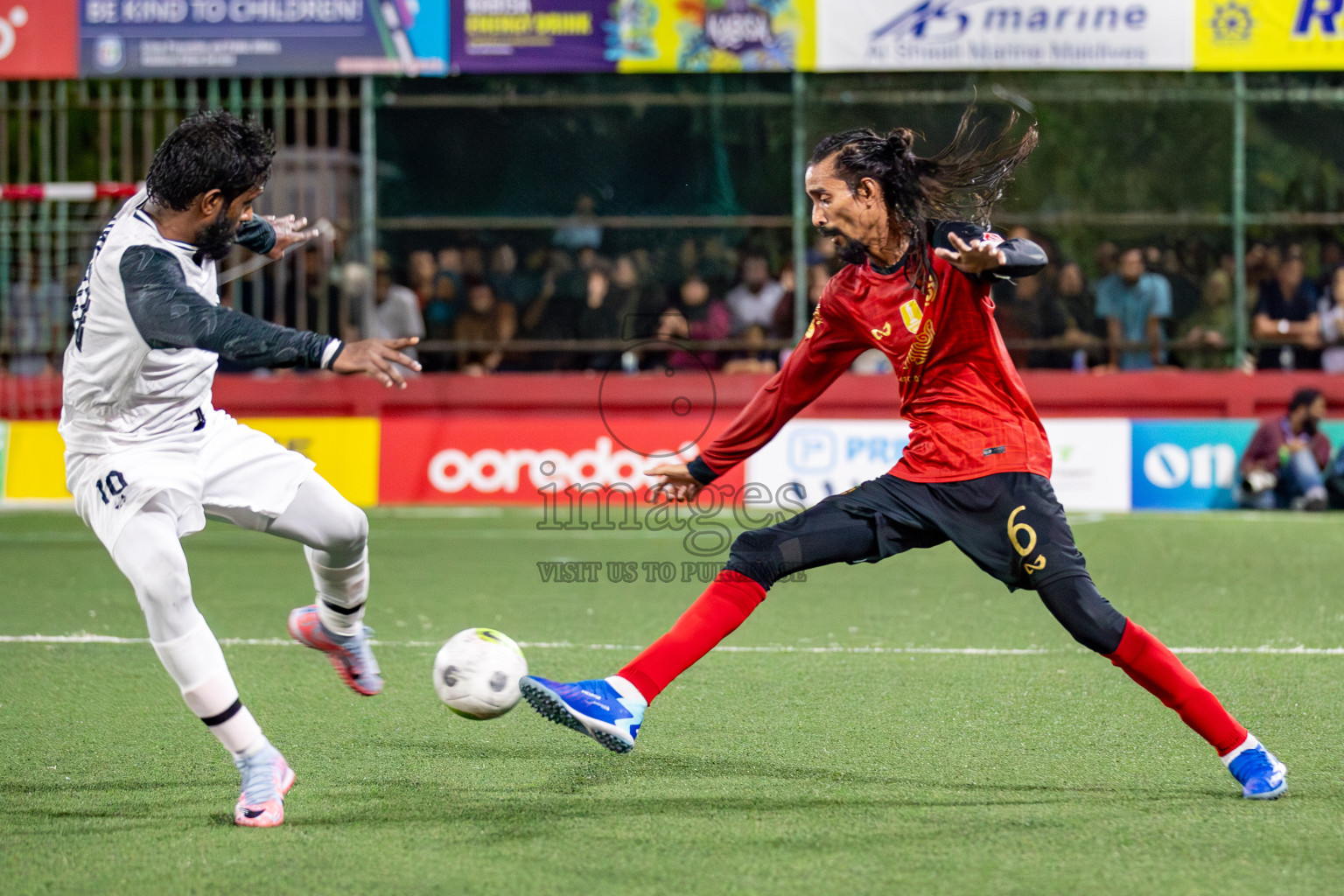 Vilimale vs L Gan in Semi Finals of Golden Futsal Challenge 2024 which was held on Friday, 1st March 2024, in Hulhumale', Maldives. 
Photos: Hassan Simah / images.mv