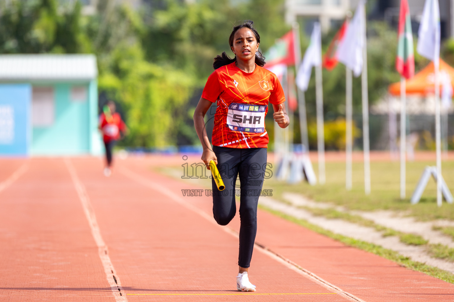 Day 6 of MWSC Interschool Athletics Championships 2024 held in Hulhumale Running Track, Hulhumale, Maldives on Thursday, 14th November 2024. Photos by: Ismail Thoriq / Images.mv