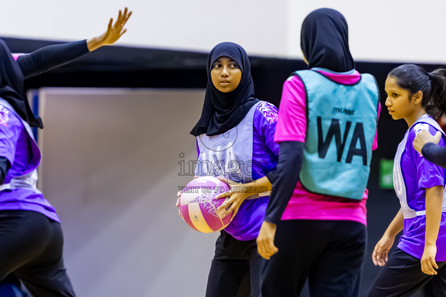 MV Netters vs Invicto SC in Day 7 of 24th Milo Netball Association Championship was held in Social Center at Male', Maldives on Sunday, 7th September 2025. Photos: Nausham Waheed / images.mv