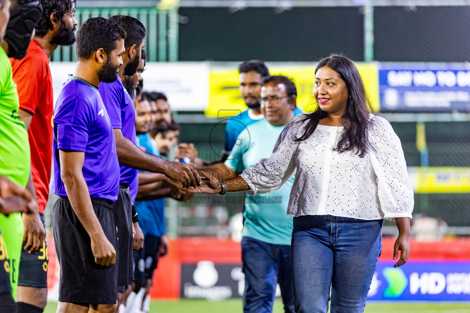 HDh Naivaadhoo vs HDh Nolhivaran in Day 23 of Golden Futsal Challenge 2024 was held on Tuesday , 6th February 2024 in Hulhumale', Maldives Photos: Nausham Waheed / images.mv