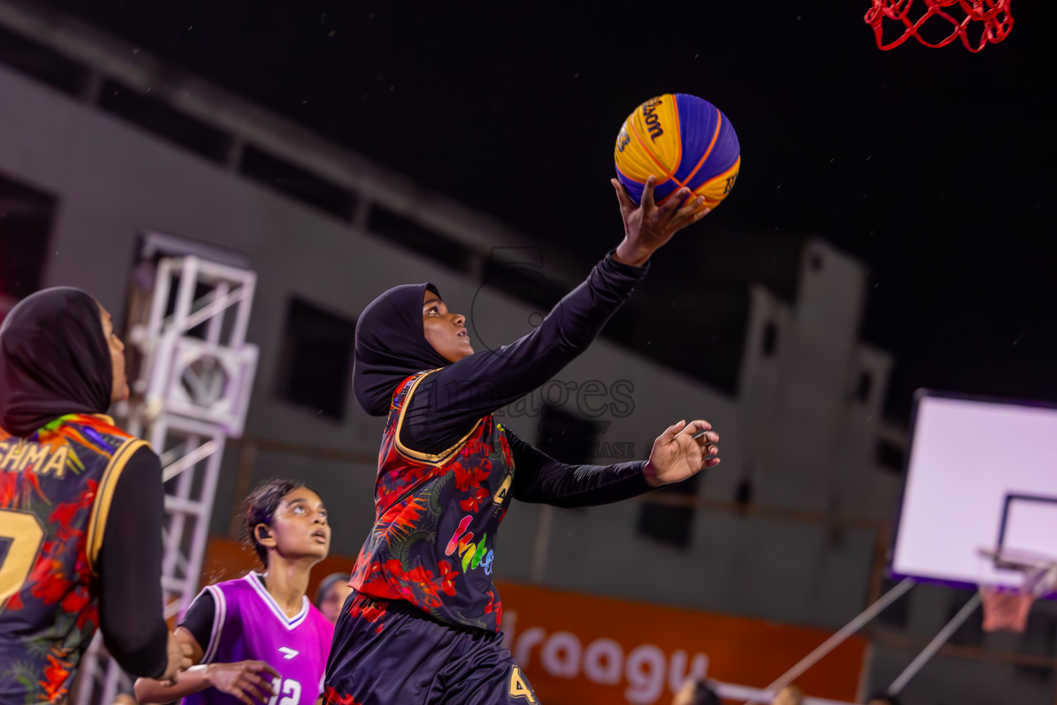 Final Day of MILO Ramadan 3x3 Challenge 2024 was held in Ekuveni Outdoor Basketball Court at Male', Maldives on Tuesday, 19th March 2024.
Photos: Ismail Thoriq / images.mv