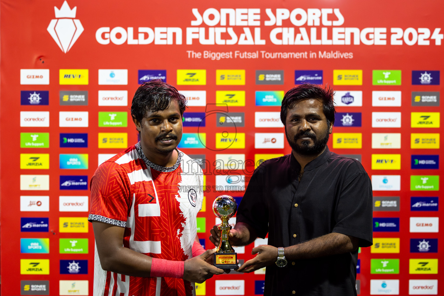 M. Naalaafushi vs M. Maduvvari in Day 28 of Golden Futsal Challenge 2024 was held on Sunday , 11th February 2024 in Hulhumale', Maldives Photos: Mohamed Mahfooz Moosa / images.mv