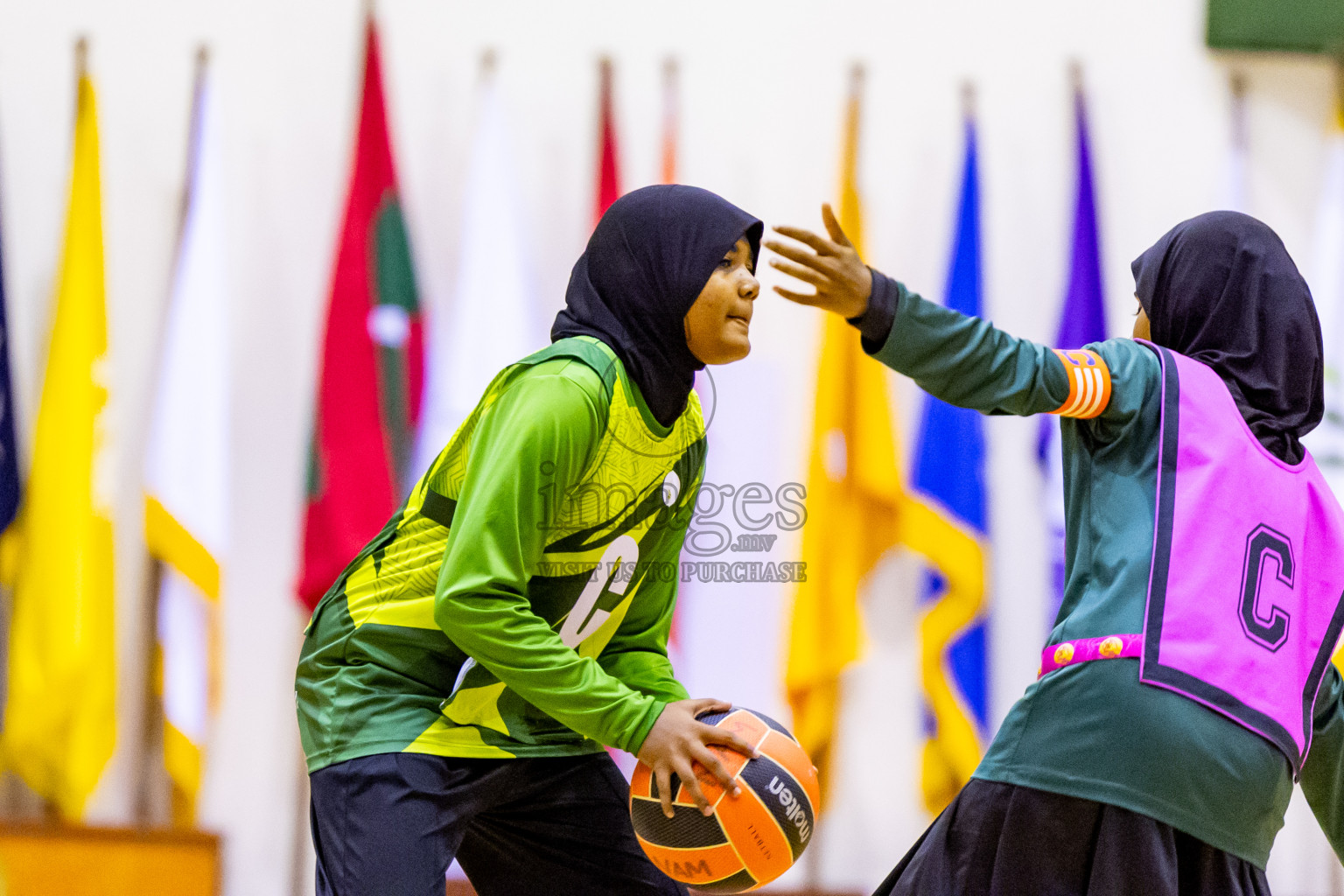 Day 11 of 25th Inter-School Netball Tournament was held in Social Center at Male', Maldives on Wednesday, 21st August 2024. Photos: Nausham Waheed / images.mv