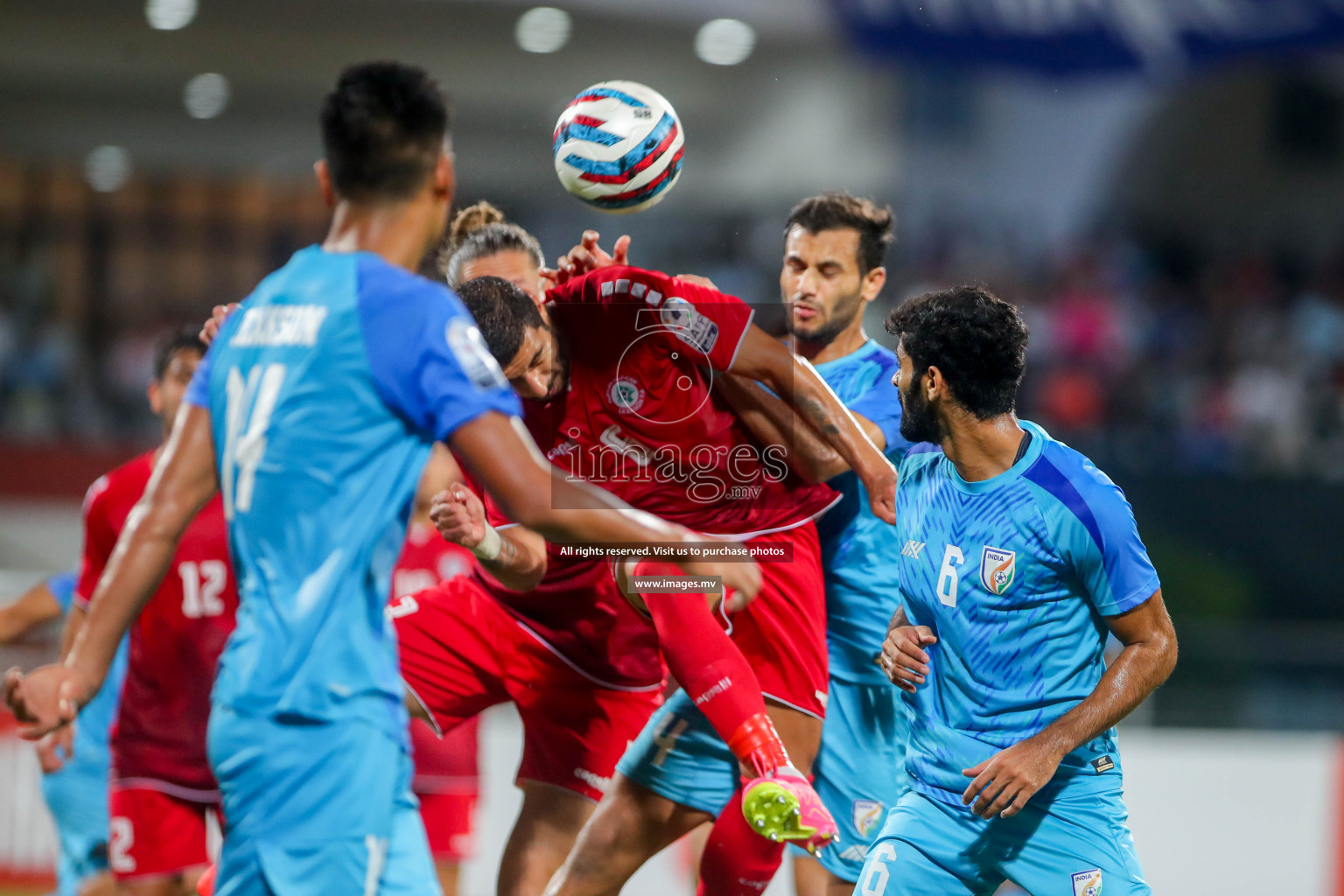 Lebanon vs India in the Semi-final of SAFF Championship 2023 held in Sree Kanteerava Stadium, Bengaluru, India, on Saturday, 1st July 2023. Photos: Hassan Simah / images.mv