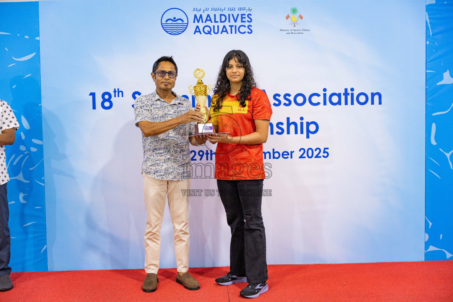 18th Swimming Association Championship 2025, Closing Ceremony was held on Saturday, 29th November 2025 at Swimming Track Hulhumale', Maldives. Photos: Areef Adam / images.mv