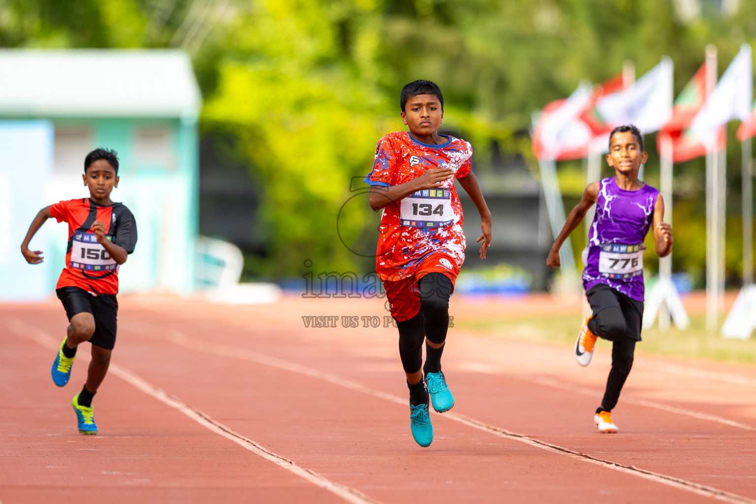 Day 2 of MWSC Interschool Athletics Championships 2024 held in Hulhumale Running Track, Hulhumale, Maldives on Sunday, 10th November 2024. Photos by: Ismail Thoriq / Images.mv