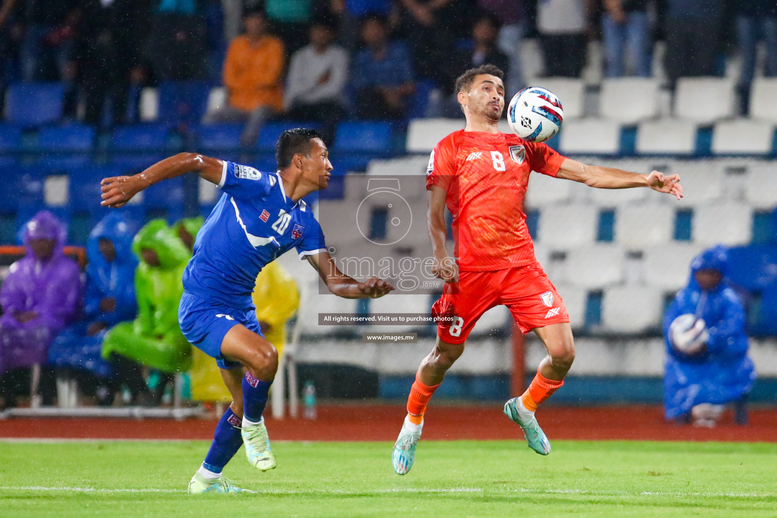 Nepal vs India in SAFF Championship 2023 held in Sree Kanteerava Stadium, Bengaluru, India, on Saturday, 24th June 2023. Photos: Hassan Simah / images.mv