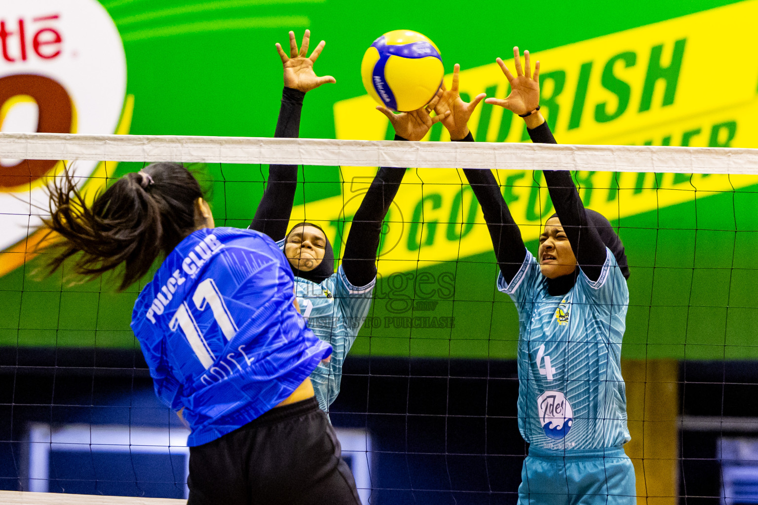 Club WAMCO vs Police Club in the final of National Volleyball Championship 2024 (women's division) was held in Social Center Indoor Hall on Thursday, 24th October 2024. Photos: Nausham Waheed/ images.mv