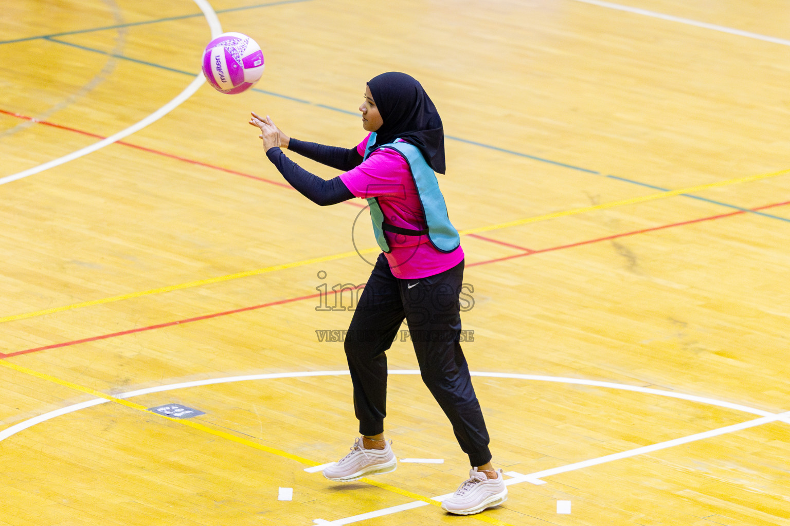 MV Netters vs N Sports A in Day 3 of 24th Milo Netball Association Championship held in Social Center at Male', Maldives on Wednesday, 3rd September 2025. Photos: Mohamed MahfoozMoosa / images.mv
