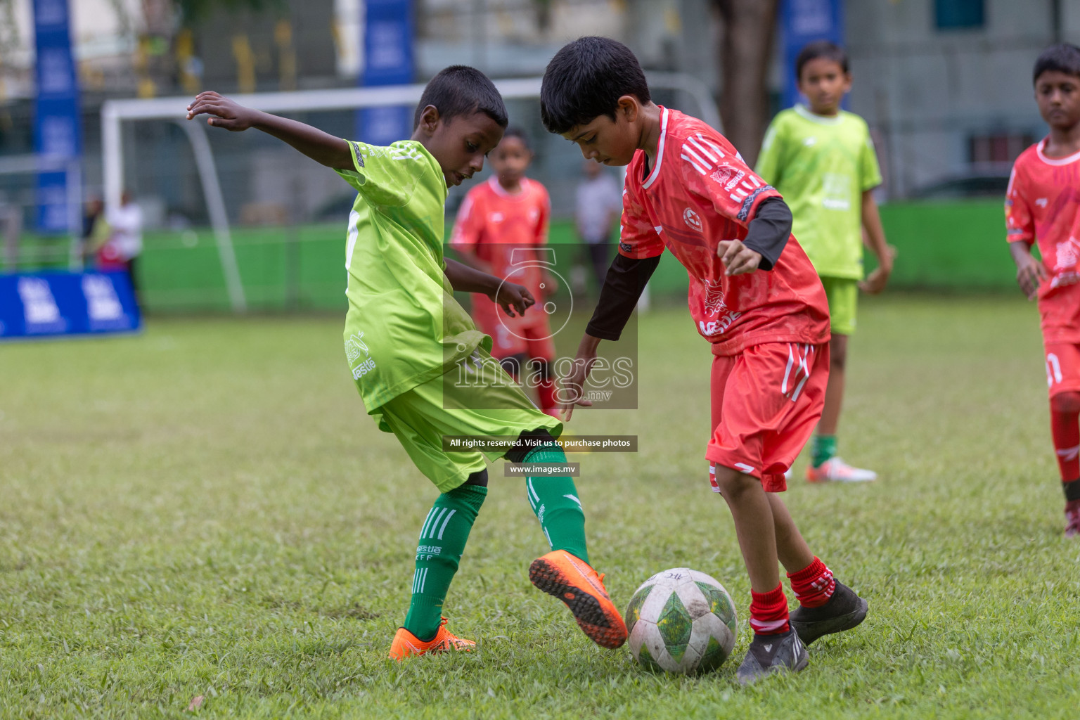 Day 2 of Nestle kids football fiesta, held in Henveyru Football Stadium, Male', Maldives on Thursday, 12th October 2023 Photos: Shuu Abdul Sattar / mages.mv