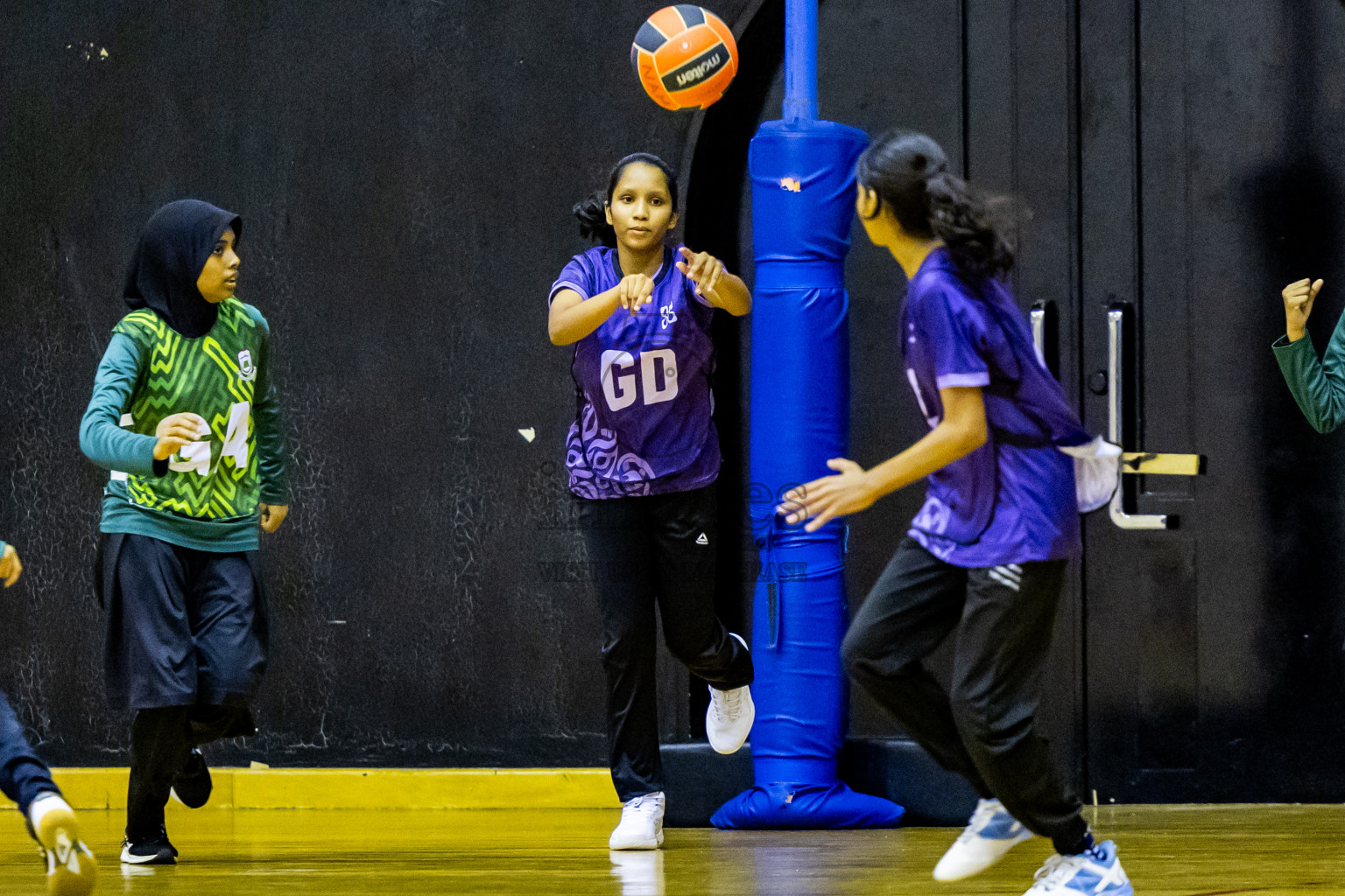 Day 3 of 25th Inter-School Netball Tournament was held in Social Center at Male', Maldives on Sunday, 11th August 2024. Photos: Nausham Waheed / images.mv