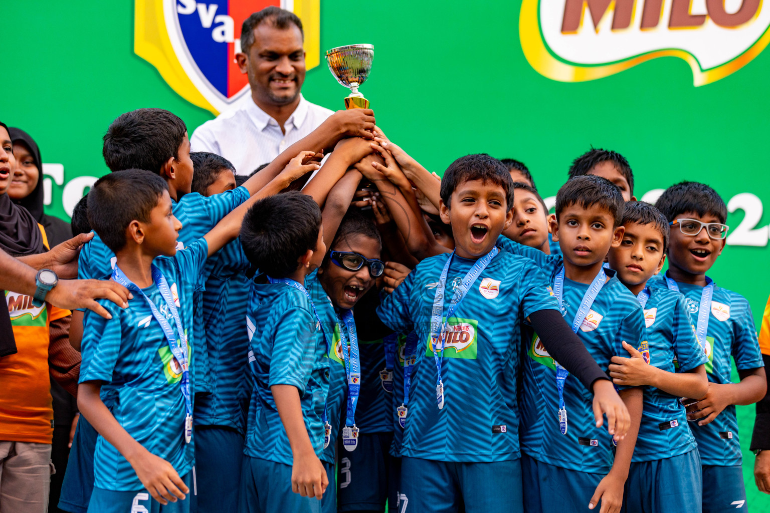 Day 2 of MILO Kids Football Fiesta was held at National Stadium in Male', Maldives on Saturday, 24th February 2024.