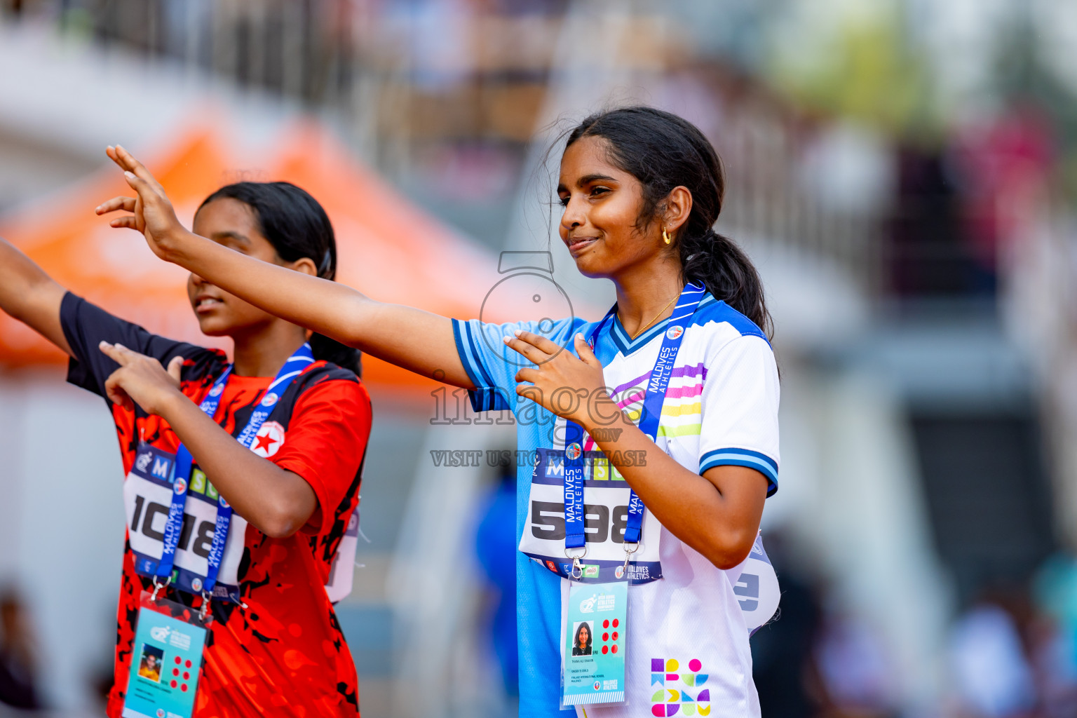 Day 6 of MWSC Interschool Athletics Championships 2024 held in Hulhumale Running Track, Hulhumale, Maldives on Thursday, 14th November 2024. Photos by: Nausham Waheed / Images.mv