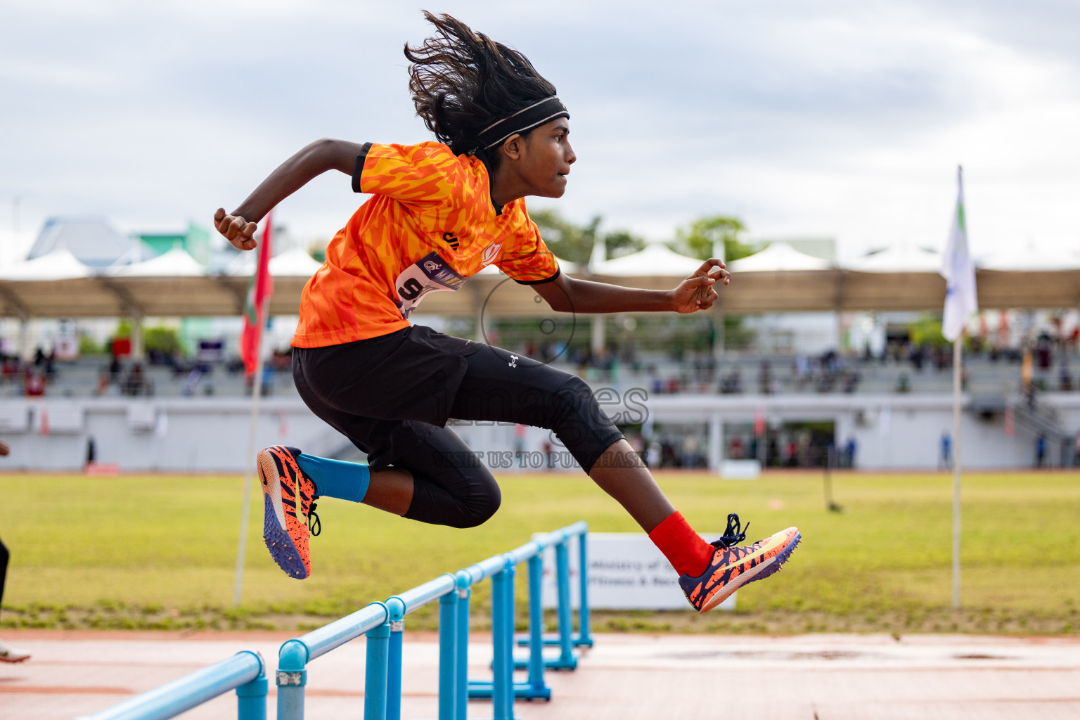 Day 2 of MWSC Interschool Athletics Championships 2024 held in Hulhumale Running Track, Hulhumale, Maldives on Sunday, 10th November 2024. 
Photos by:  Hassan Simah / Images.mv