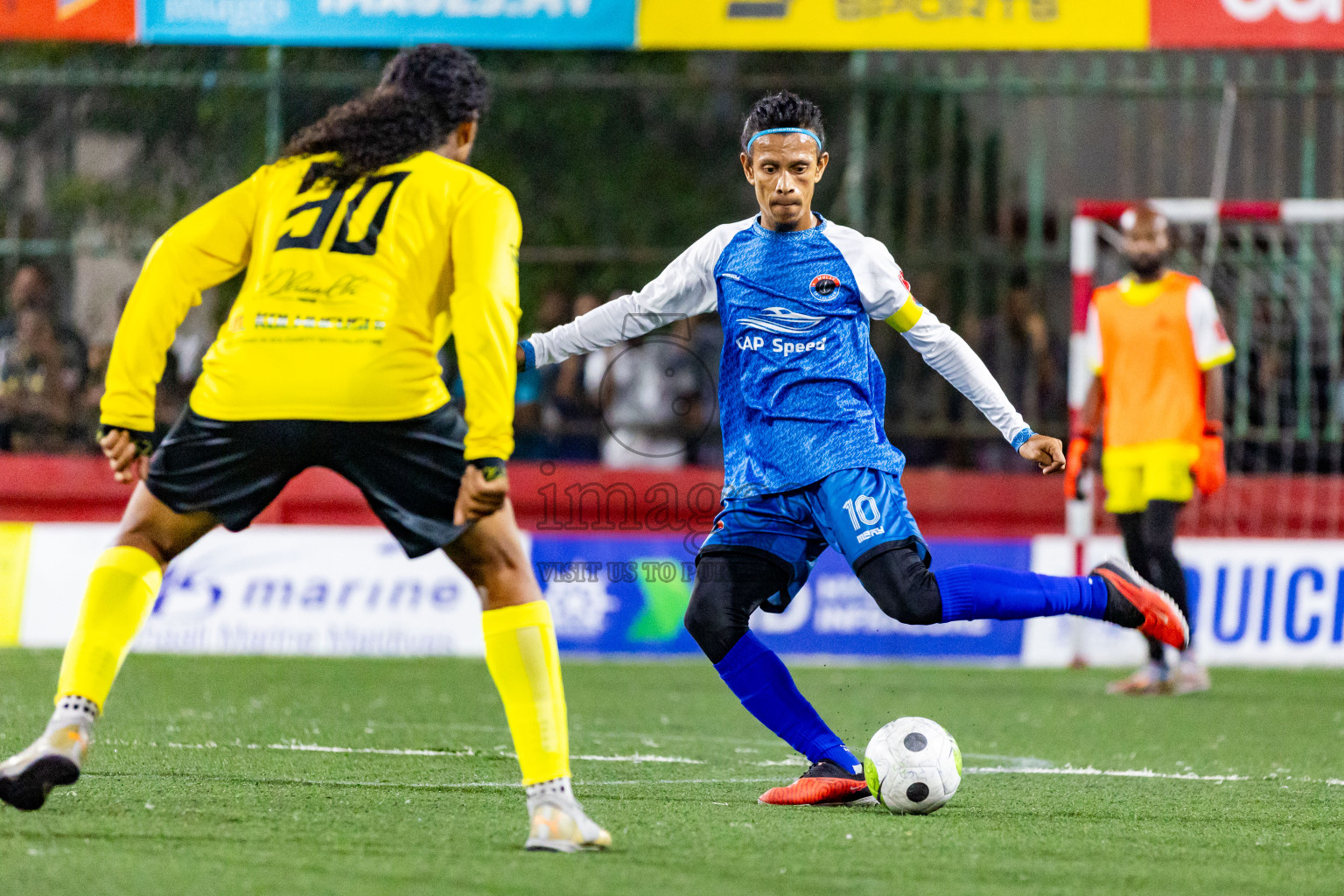 M Mulah vs M Kolhufushi in Day 28 of Golden Futsal Challenge 2024 was held on Sunday , 11th February 2024 in Hulhumale', Maldives Photos: Nausham Waheed / images.mv