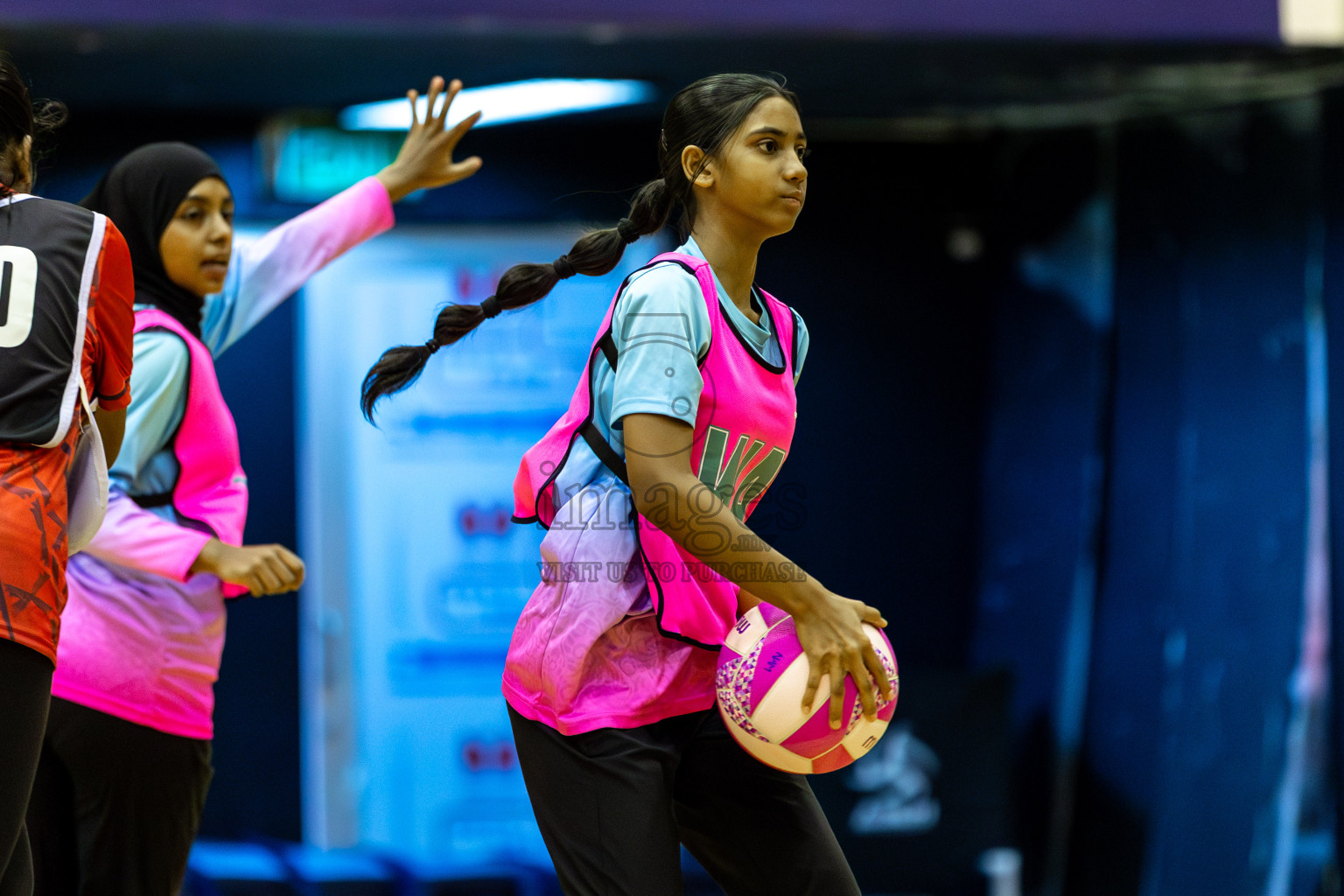 Young Netters A vs AIS Netball Academy in Day 5 of 3rd Netball Junior Championship, held at Social Center on Thursday 23rd January 2025 . Photos: Shuu Abdul Sattar / images.mv