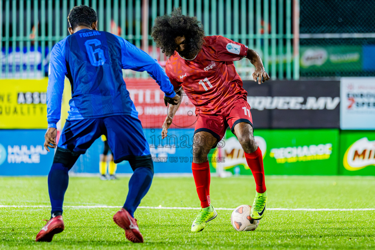 Club Binara vs Finance RC in Quater Finals of Club Maldives Cup Classic 2025 was held in Rehendi Futsal Ground, Hulhumale', Maldives on Saturday, 27th September 2025. Photos: Areef Adam / images.mv