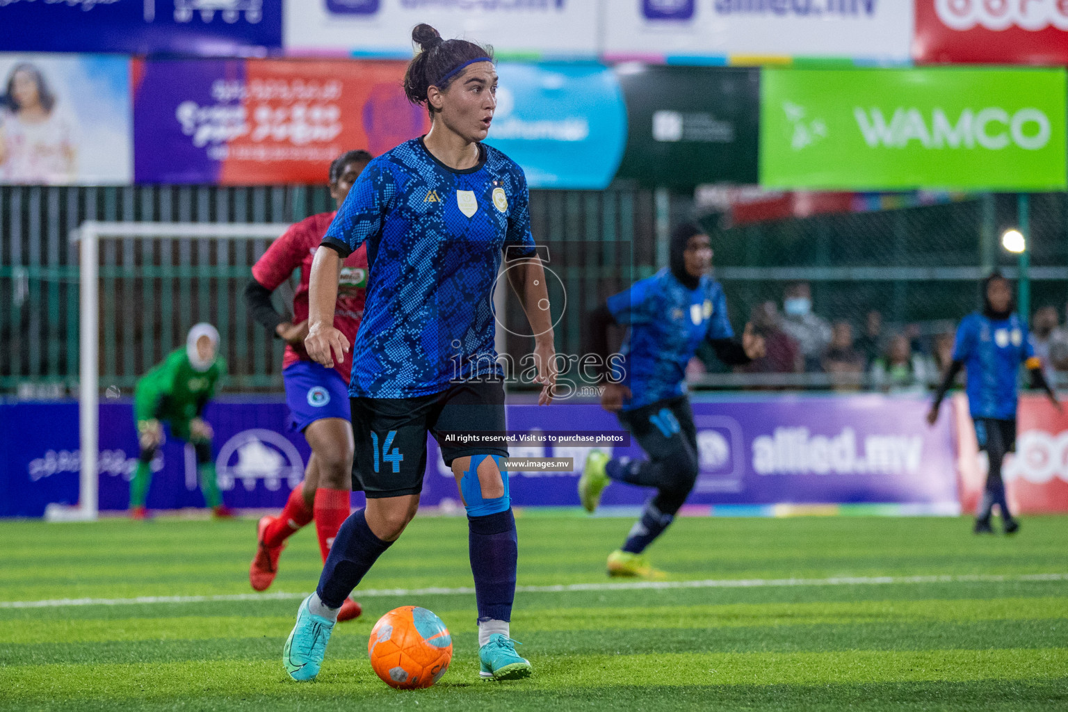 MPL vs Police Club in the Semi Finals of 18/30 Women's Futsal Fiesta 2021 held in Hulhumale, Maldives on 14th December 2021. Photos: Ismail Thoriq / images.mv