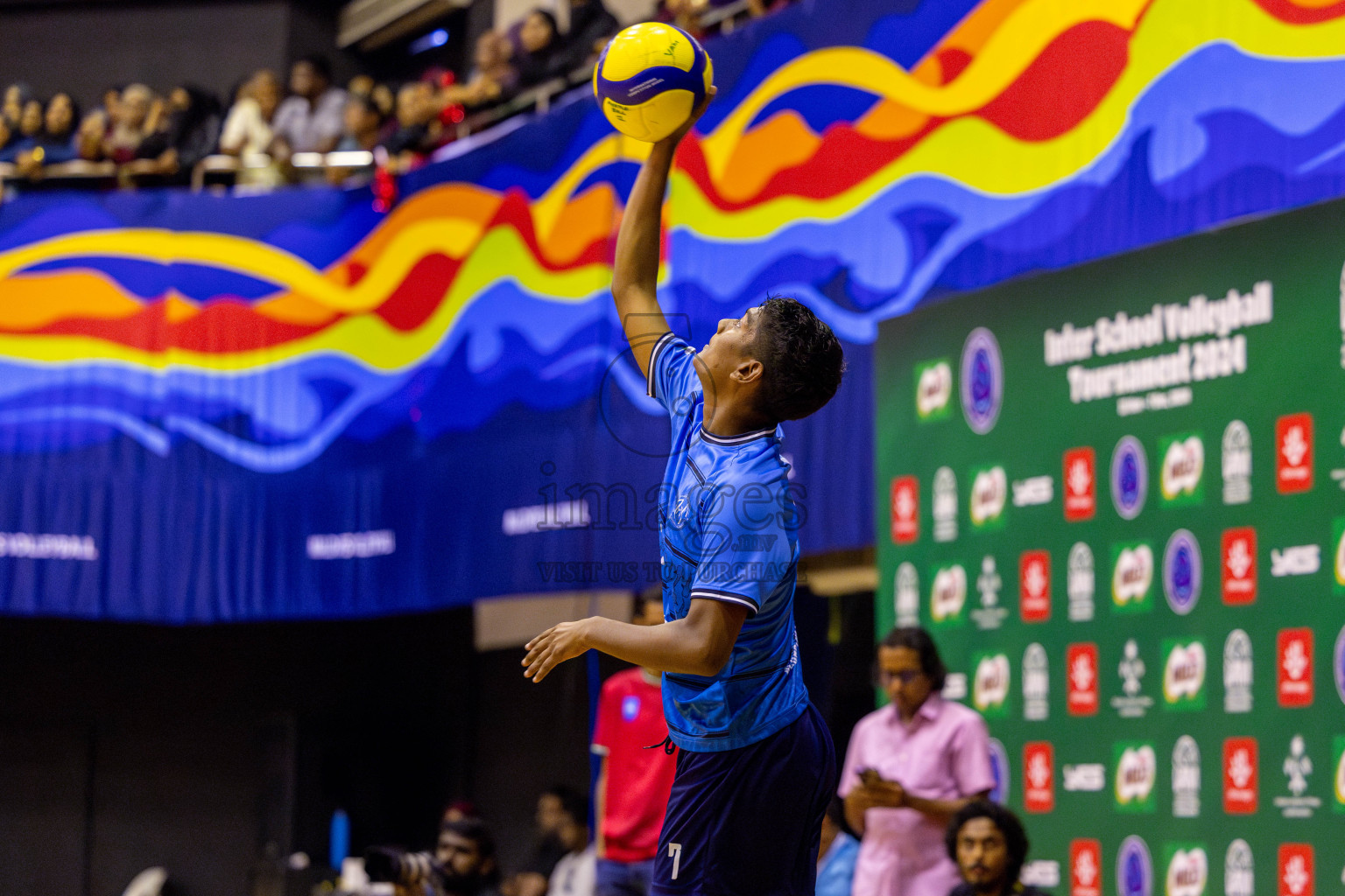 Finals of Interschool Volleyball Tournament 2024 was held in Social Center at Male', Maldives on Friday, 6th December 2024. Photos: Nausham Waheed / images.mv