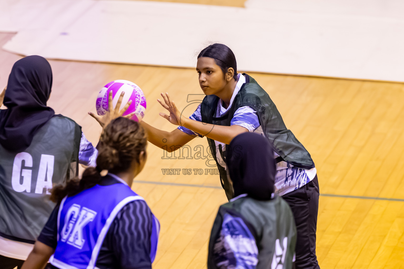 SC Skylark vs SC Shining Star in Day 7 of 24th Milo Netball Association Championship was held in Social Center at Male', Maldives on Sunday, 7th September 2025. Photos: Nausham Waheed / images.mv