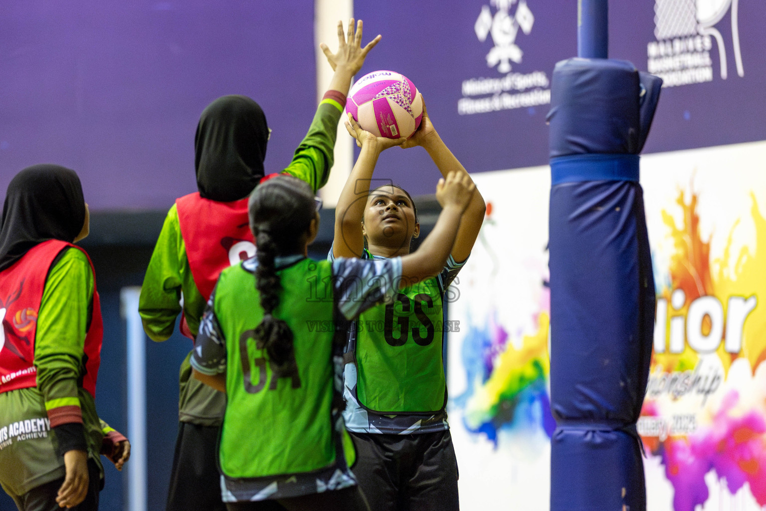 FIONTI A Team vs High flyers in Day 2 of 3rd Junior Championship - Netball association of Maldives, held at Social Center on Monday 20th January 2025 . Photos by Shuu Abdul Sattar