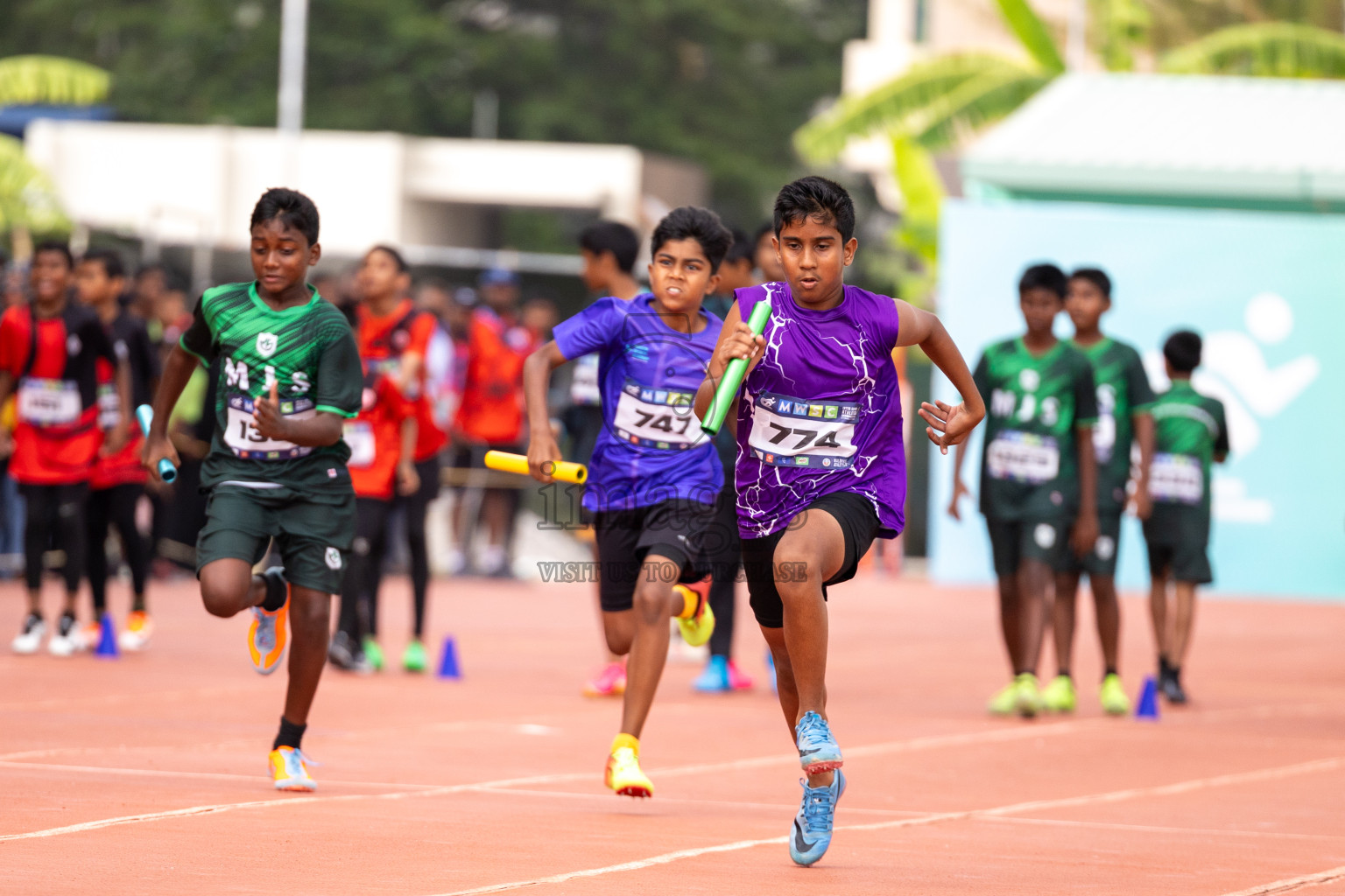 Day 6 of MWSC Interschool Athletics Championships 2024 held in Hulhumale Running Track, Hulhumale, Maldives on Thursday, 14th November 2024. Photos by: Ismail Thoriq / Images.mv