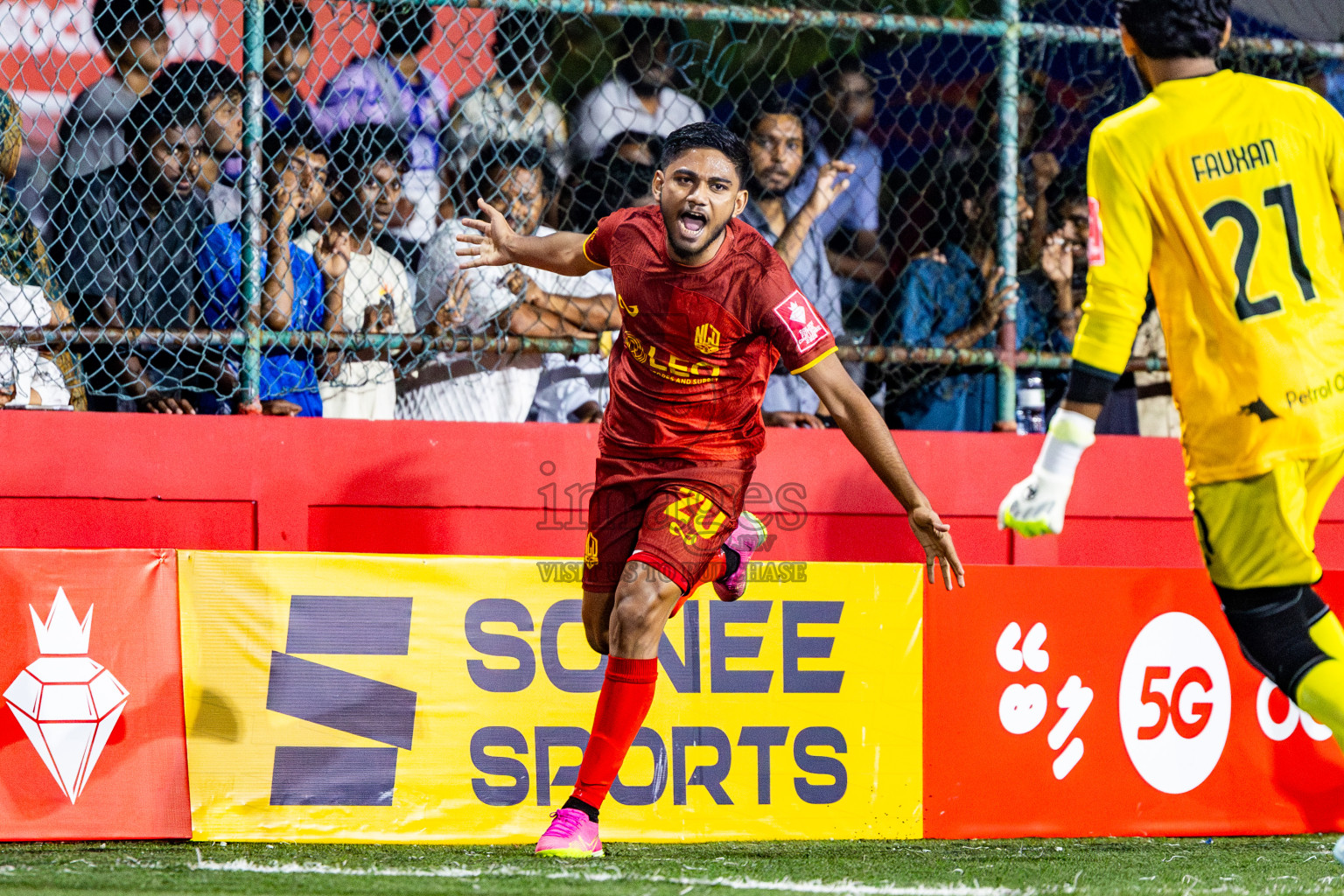 GA Gemanafushi VS GA Nilandhoo in Day 8 of Golden Futsal Challenge 2025 was held on Sunday, 12th January 2025, in Hulhumale', Maldives Photos: Nausham Waheed , Ismail Thoriq / images.mv