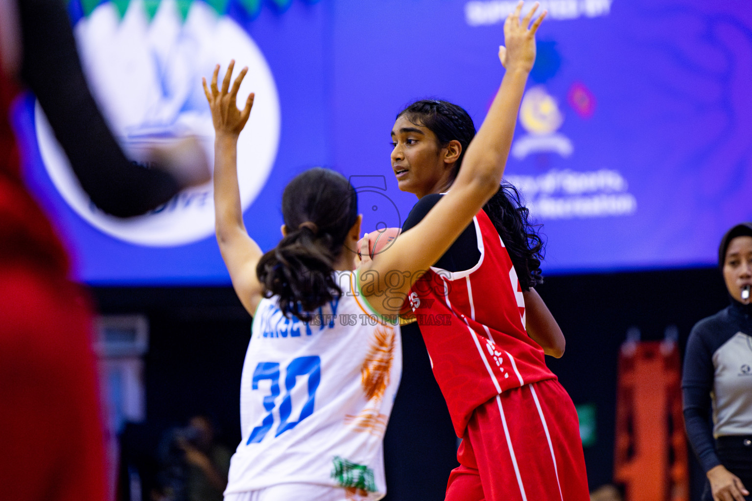 Maldives vs India in Day 3 of Under 16 Woman's Asian Cup SABA Qualifiers 2025 was held in Social Center, Male', Maldives on Saturday, 14th June 2025. Photos: Nausham Waheed / images.mv