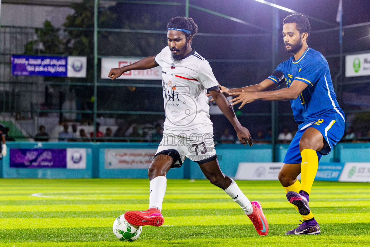 Fools Sc vs Ifhaams in Day 3 of Laamehi Dhiggaru Ekuveri Futsal Challenge 2025 was held on Saturday, 26th July 2025, at Dhiggaru Futsal Ground, Dhiggaru, Maldives Photos: Nausham Waheed  / images.mv
