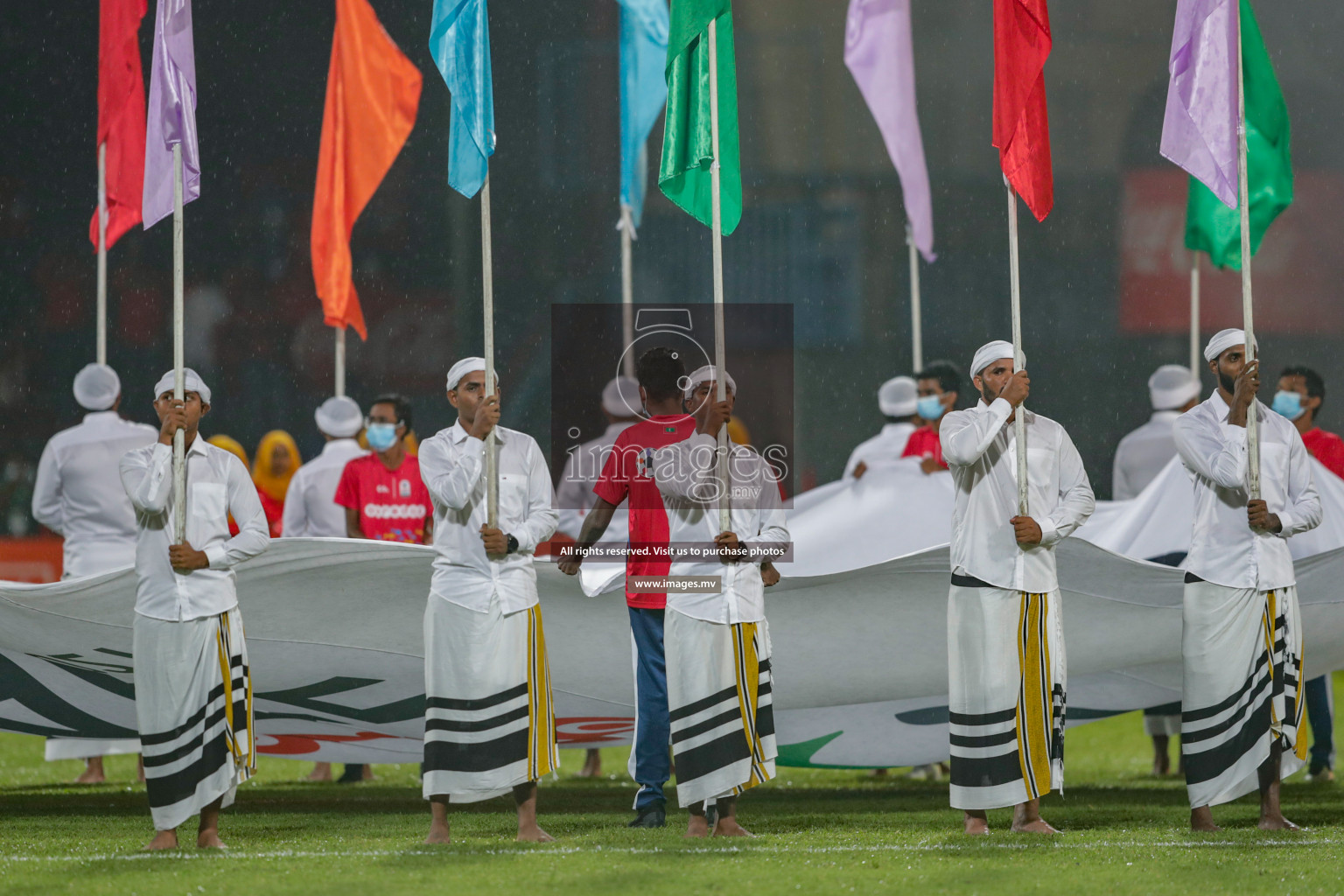 Opening Ceremony of SAFF Championship 2021 held on 1st October 2021 in Galolhu National Stadium, Male', Maldives