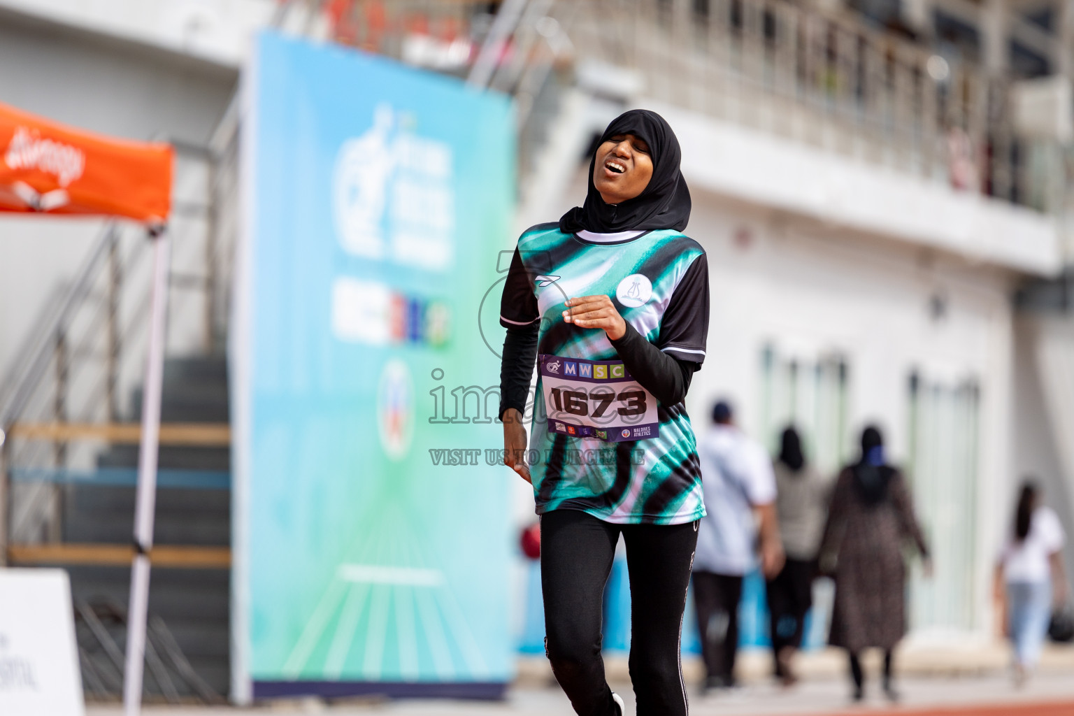 Day 2 of MWSC Interschool Athletics Championships 2024 held in Hulhumale Running Track, Hulhumale, Maldives on Sunday, 10th November 2024. 
Photos by:  Hassan Simah / Images.mv