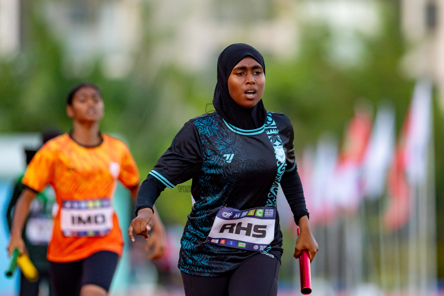 Day 4 of MWSC Interschool Athletics Championships 2024 held in Hulhumale Running Track, Hulhumale, Maldives on Tuesday, 12th November 2024. Photos by: Nausham Waheed / Images.mv