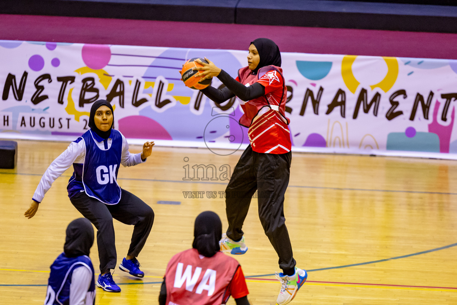 Day 8 of 25th Inter-School Netball Tournament was held in Social Center at Male', Maldives on Sunday, 18th August 2024. Photos: Nausham Waheed / images.mv