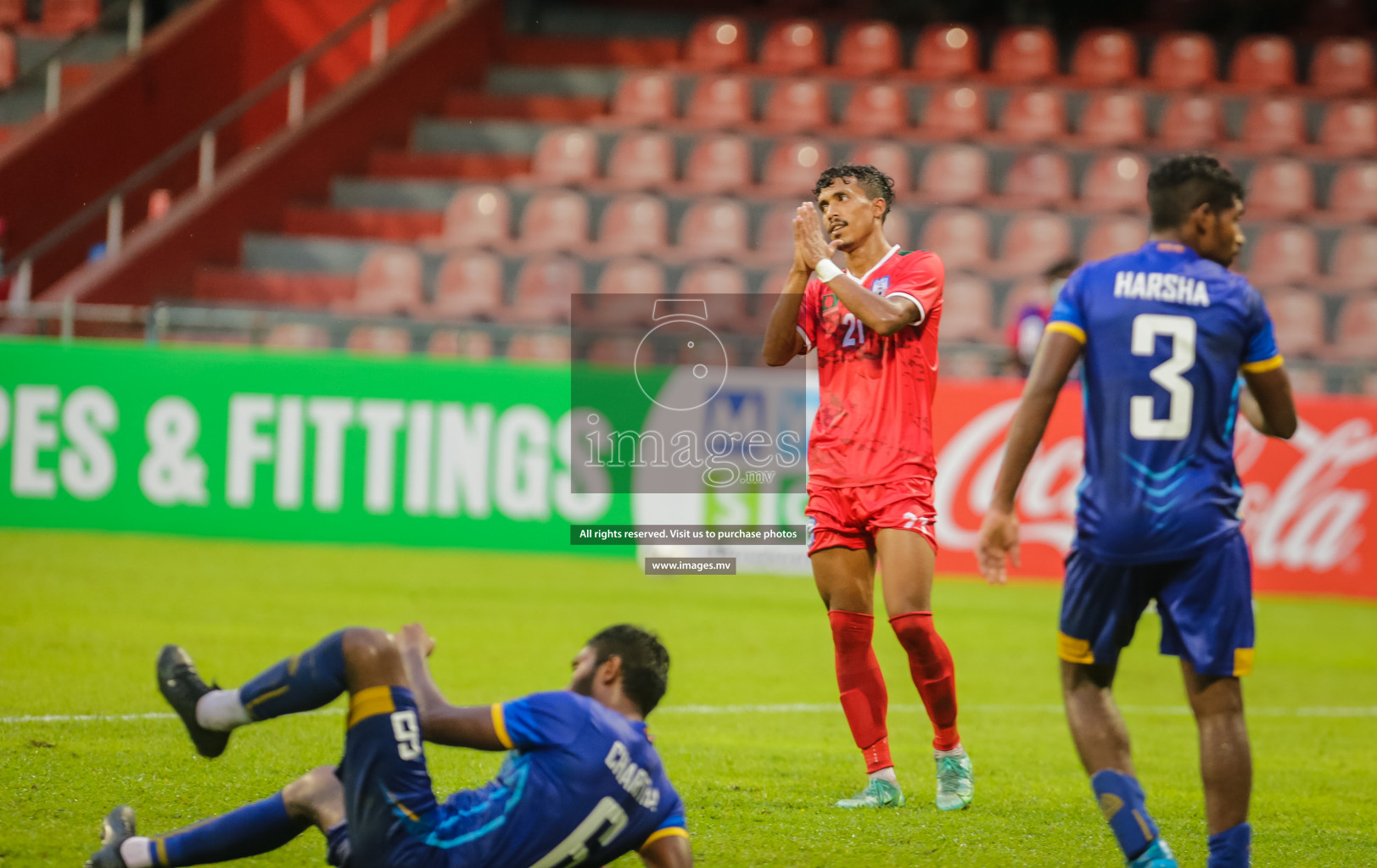 Bangladesh vs Sri Lanka in SAFF Championship 2021 held on 1st October 2021 in Galolhu National Stadium, Male', Maldives